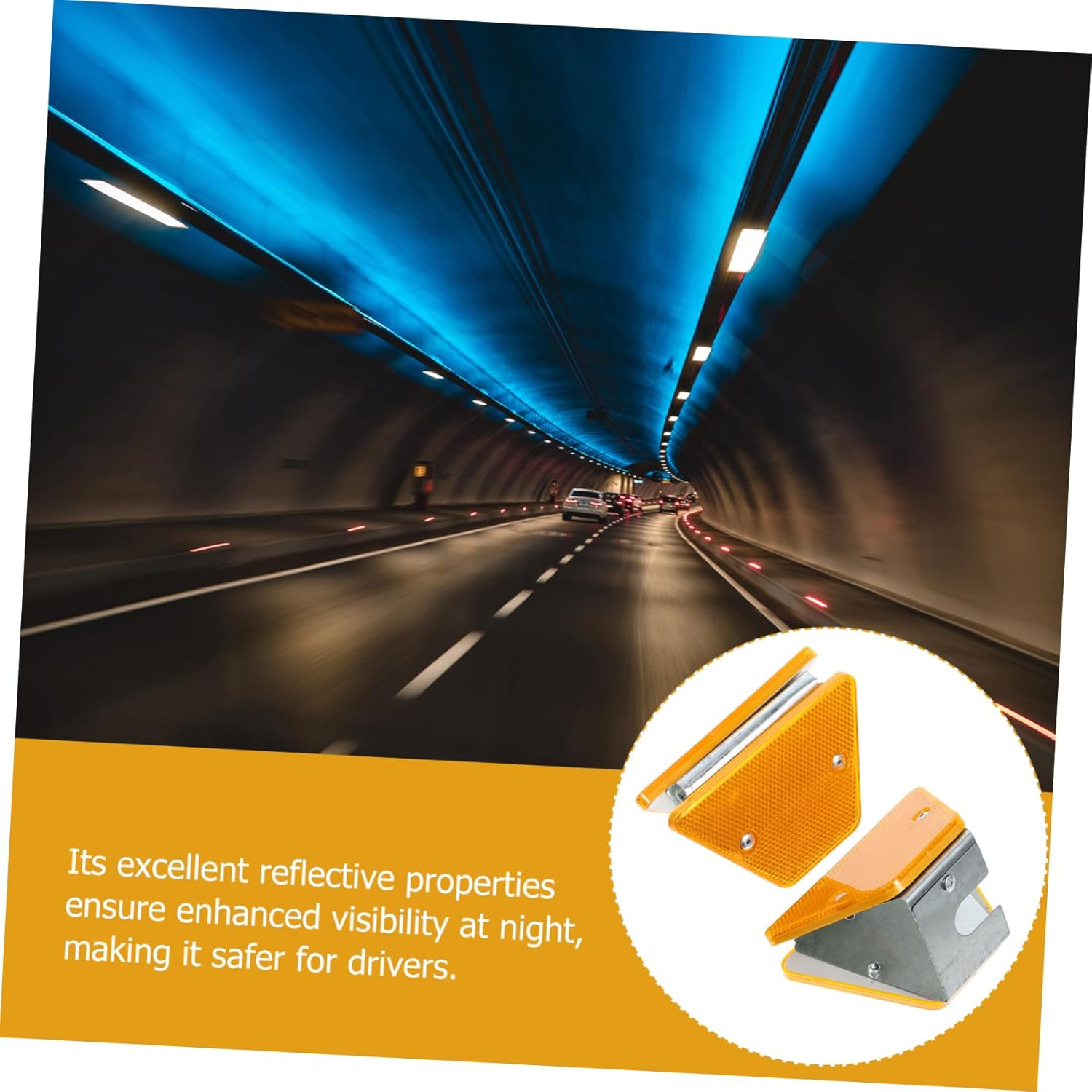 2Pcs Road Guardrail Delineators Reflective Markers for High Visibility Traffic Safety image number 2