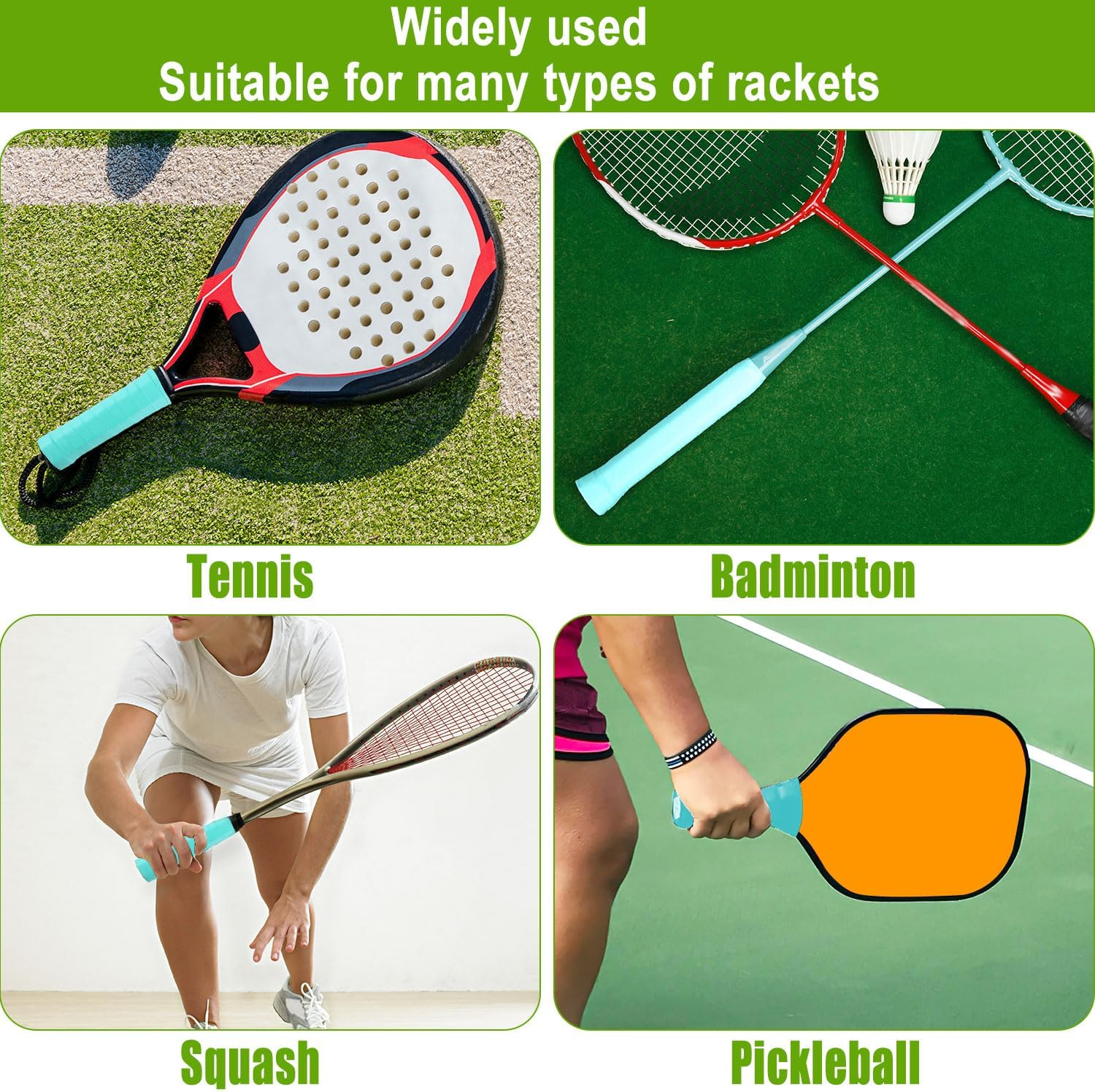 Gosknor 6Pcs Tennis Racket Grip Tape, anti Slip Badminton Racket Grip Cover Tennis Finishing Grip Wrap Badminton Overgrip Precut for Badminton Sports Lovers Gifts image number 6