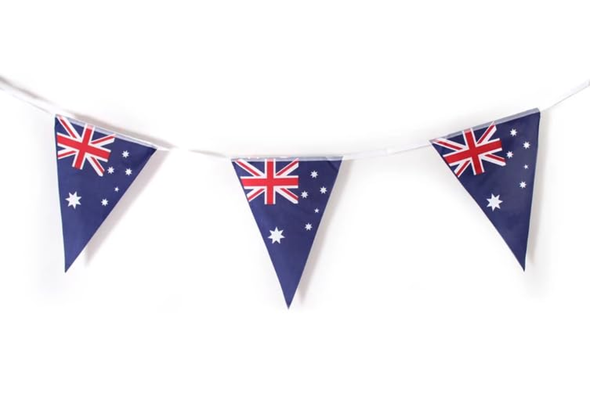 3.6M Australia Day Aussie Pride Bunting Mini Australian Flags Party Banner Hanging Decor Bunting Banner National Country Decoration image number 3