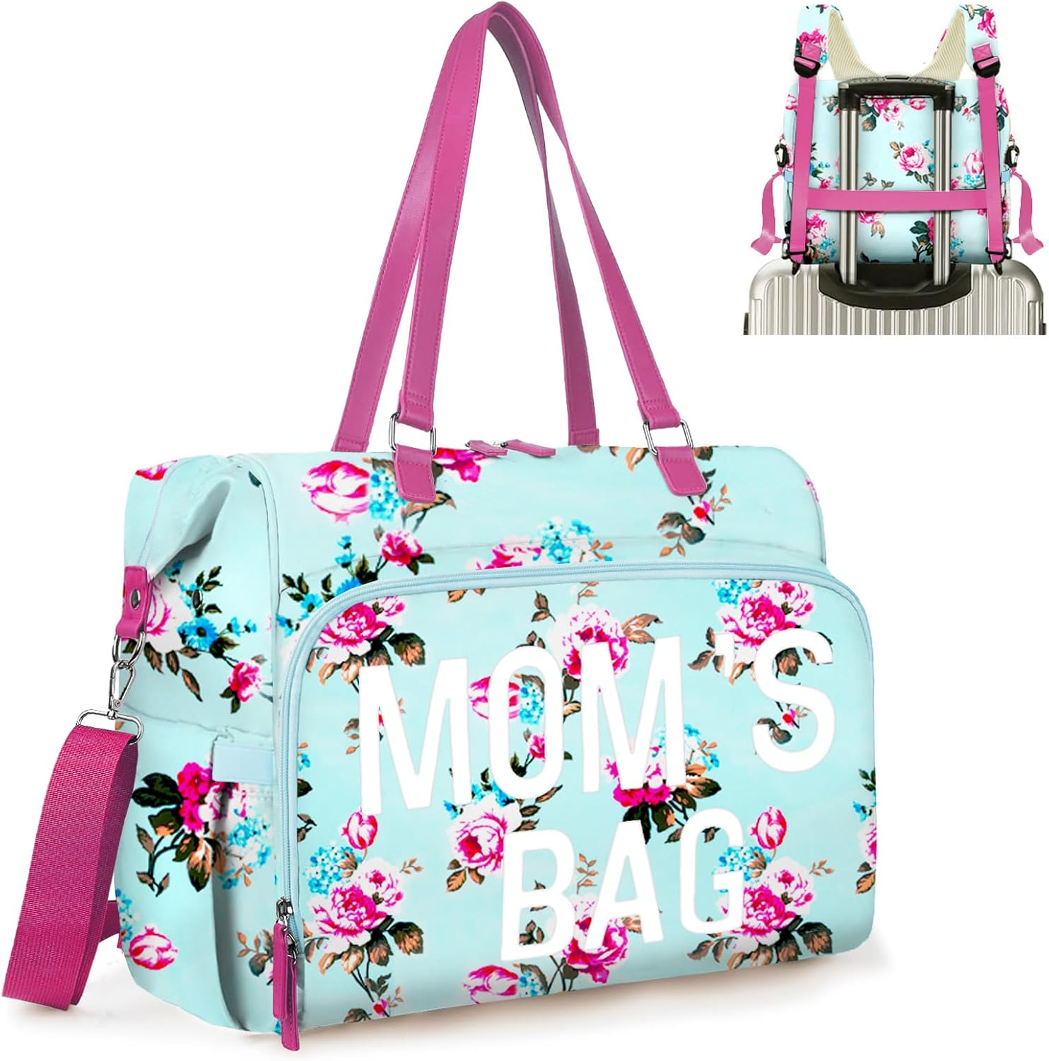 Pripher Diaper Bag Backpack, Large Capacity Nappy Changing Backpack Multi-Functional Travel Backpack with Stroller Straps, Waterproof and Stylish Nappy Bag