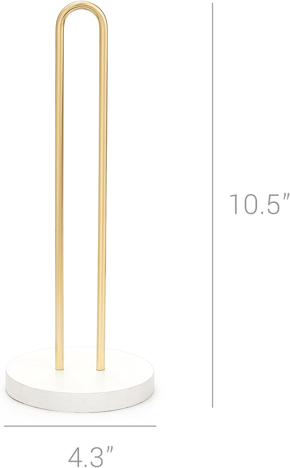 Mkono Scrunchies Holder Stand Hair Accessories Organizer Gold White Metal Scrunchies Tower Hold 25 - 35 Scrunchies Modern Vertical Hair Tie Organizer for Girls, White image number 5