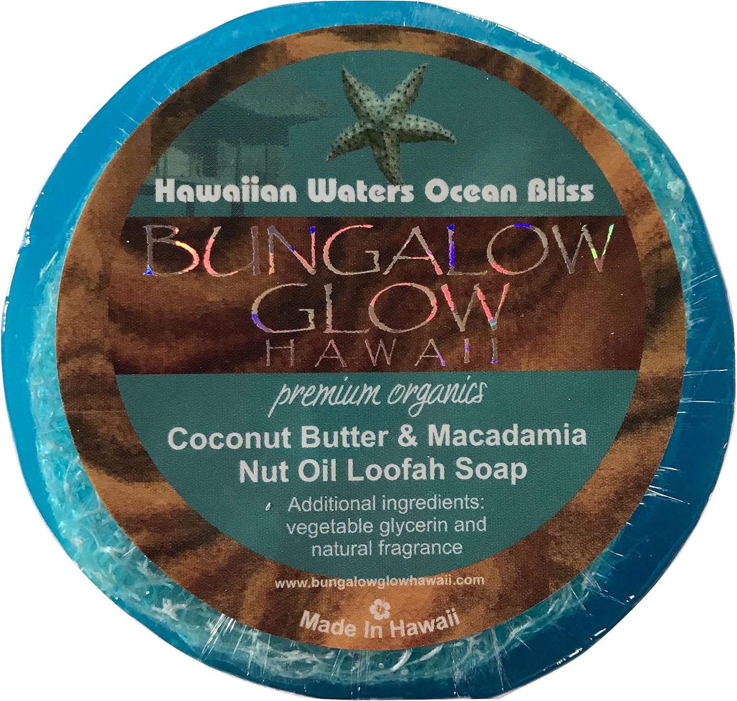 BUNGALOW GLOW Bubble Shack Hawaii Coco Loofah Soap (Hawaiian Waters Ocean Bliss) image number 1