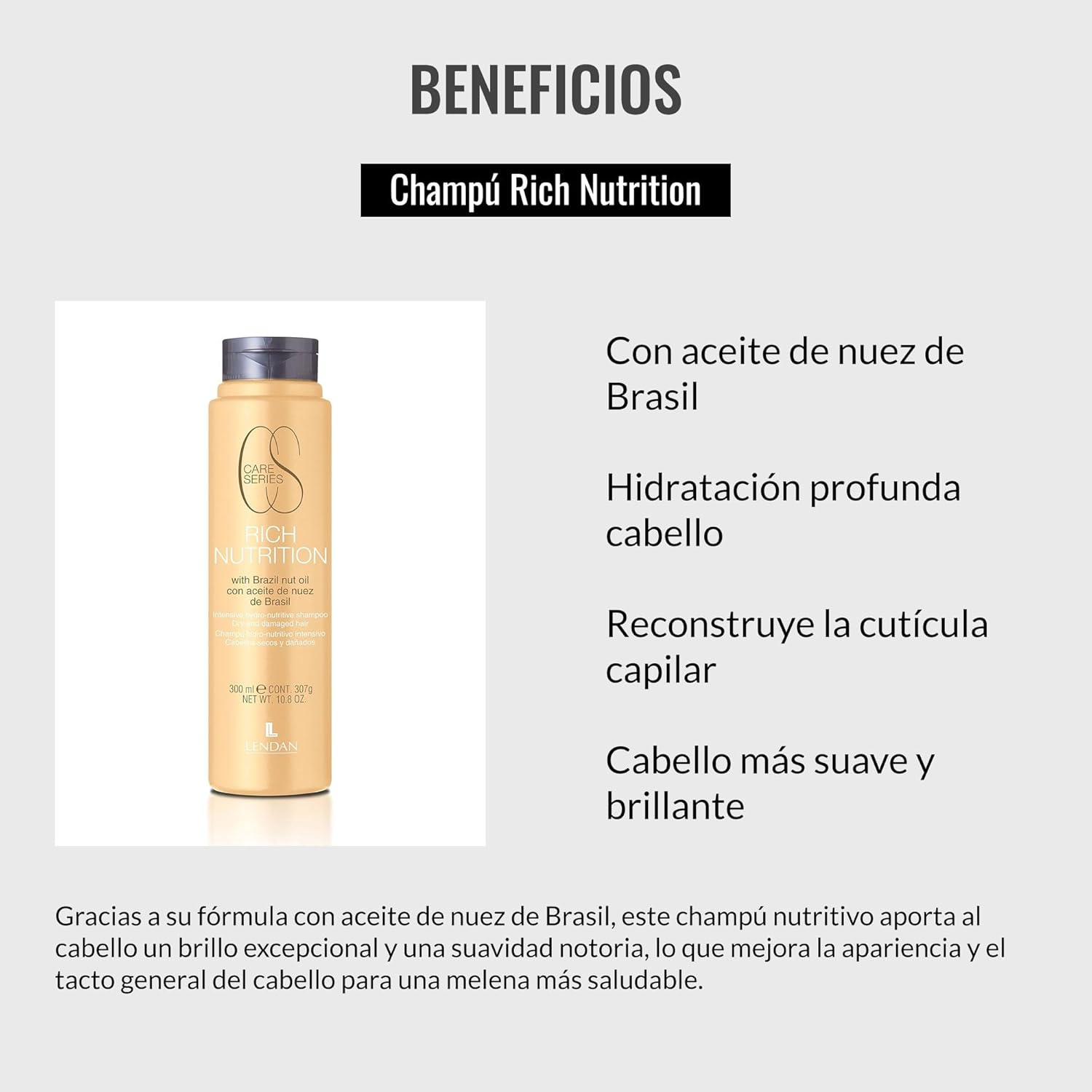 Lendan LD Rich Nutrition Shampoo 300 Ml image number 2