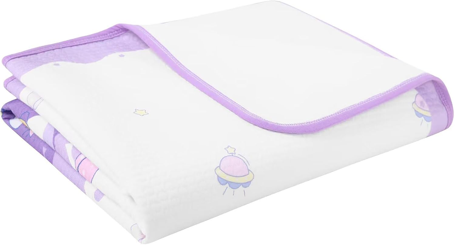 Landofgenie Oversized Waterproof Changing Mat 80 X 120 Cm Washable Reusable Changing Mat - Bunny image number 2