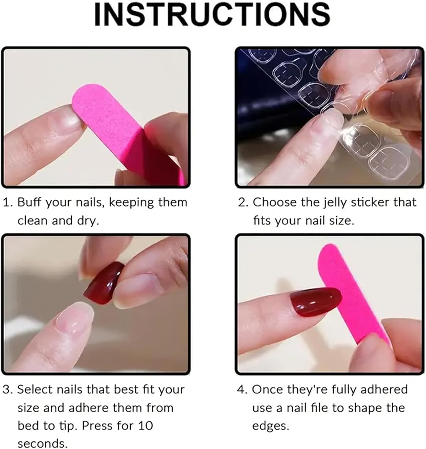 Mrltau 96 Pcs Kids Nails, Sweet Artificial Nails for Sticking, Designs of Flowers, Cherries, Dots and Lines, Artificial Nails Gift for Girls, Press on Nails Children image number 3