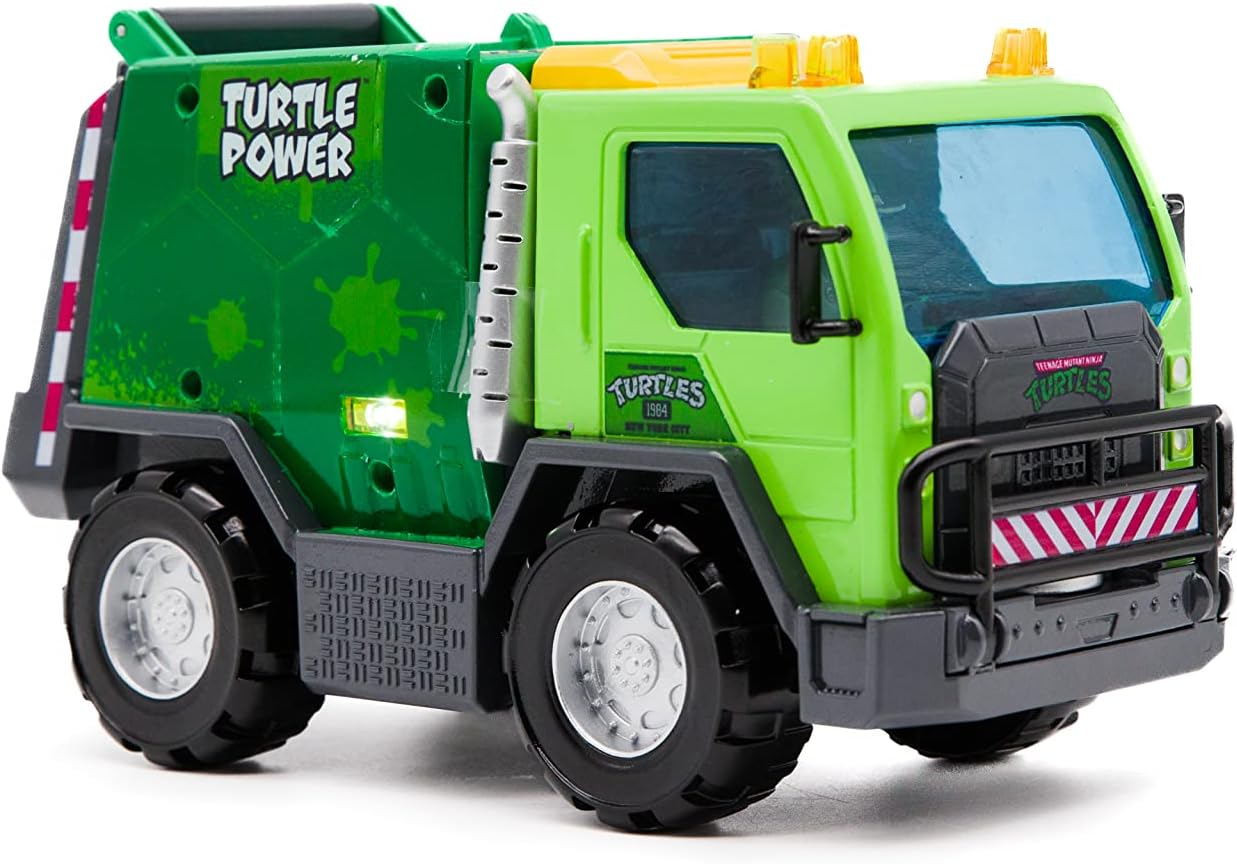 Teenage Mutant Ninja Turtles Thrash N' Battle Garbage Truck with Lights & Sounds, Characters & Sewer Cap Launching, Ages 3+ image number 2