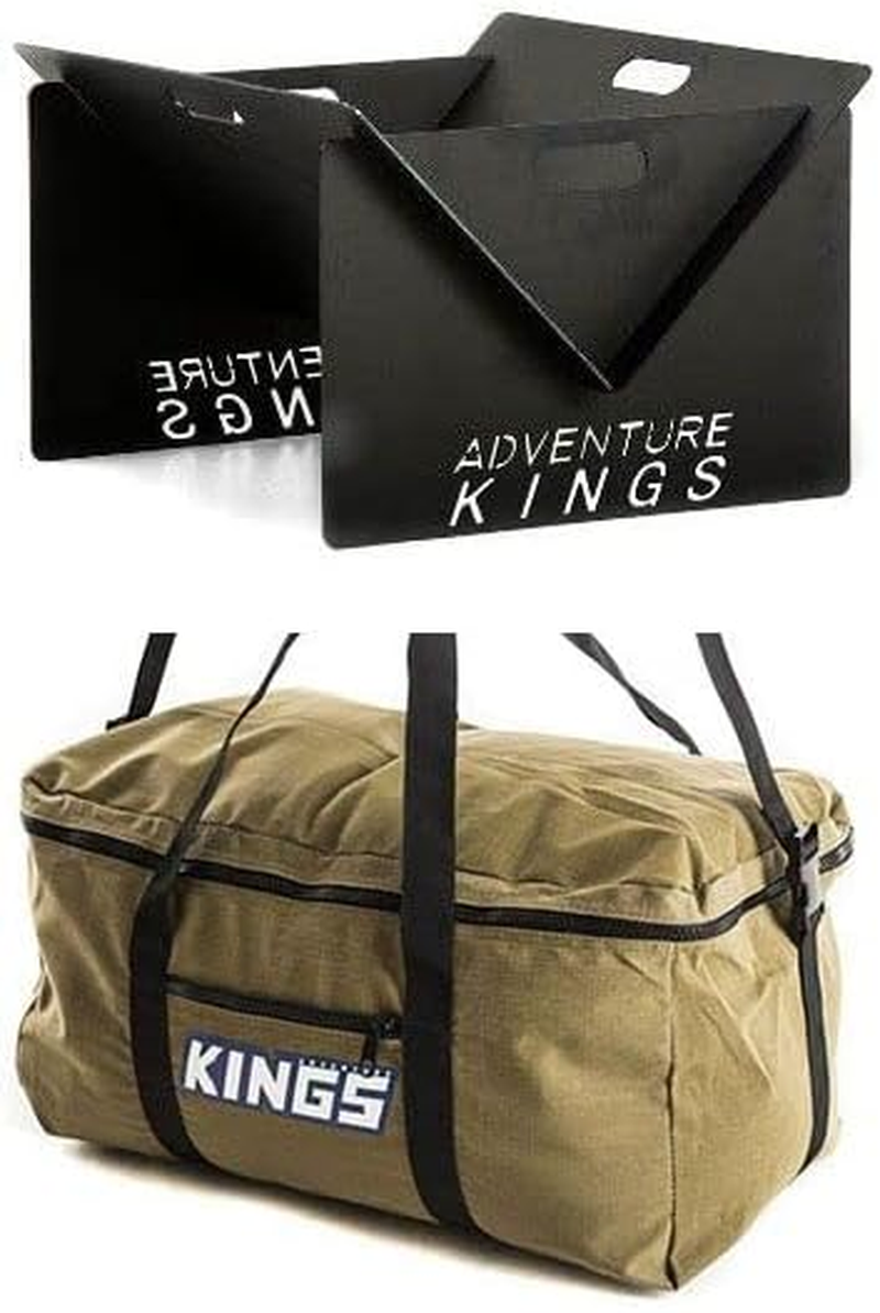 Adventure Kings Portable Camping Steel Fire Pit 3Mm + 400GSM Canvas Travel Bag image number 4