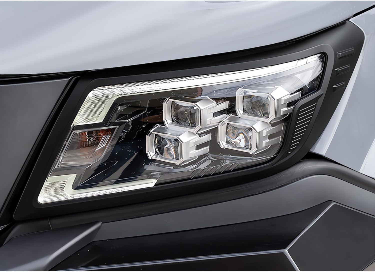 Headlight Tail Light Cover Trim for Nissan Navara NP300 D23 2021-2025 Accessories, Head Light Rear Taillight Trim Cover Protector Surround Frame Matte Black, 4Pcs/Set image number 6