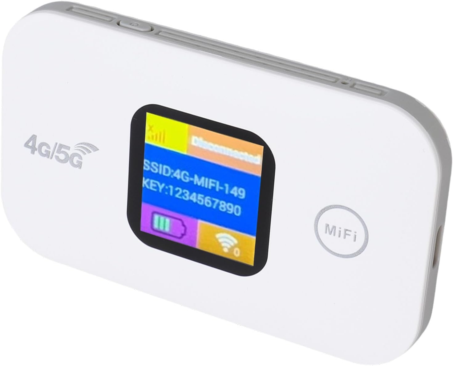 High-Speed 4G 5G Mobile Hotspot for Travel & Camping - Portable 300Mbps Wifi Internet Device with SIM Card Slot, Connects 10 Users, LED Display image number 3