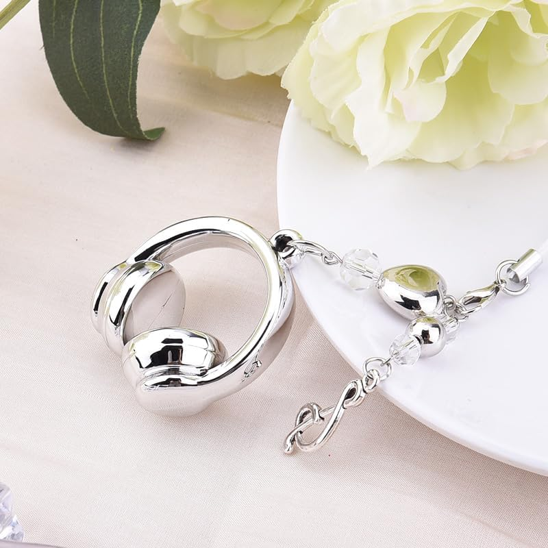 Music Note Headphone Phone Charm for Backpack Bag Accessory Charms for Dj Music Lover Keychain for Musician Christmas Birthday Gifts for Brother Sister Headphone Phone Chain Strap Lanyard
