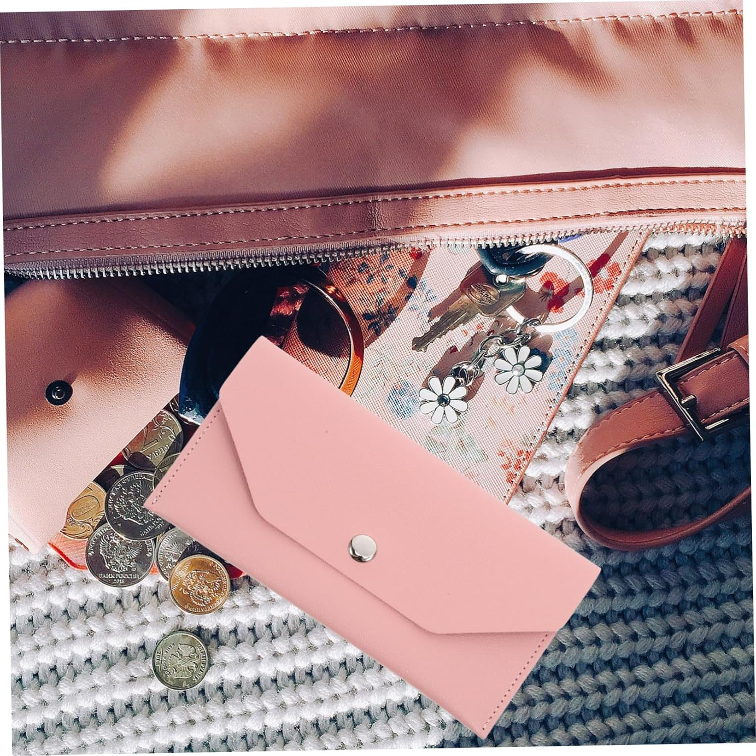 OFFSCH Passport Cover Card Holder Travel Protector License Holder Case Cash Envelopes Bag Money Envelope image number 5