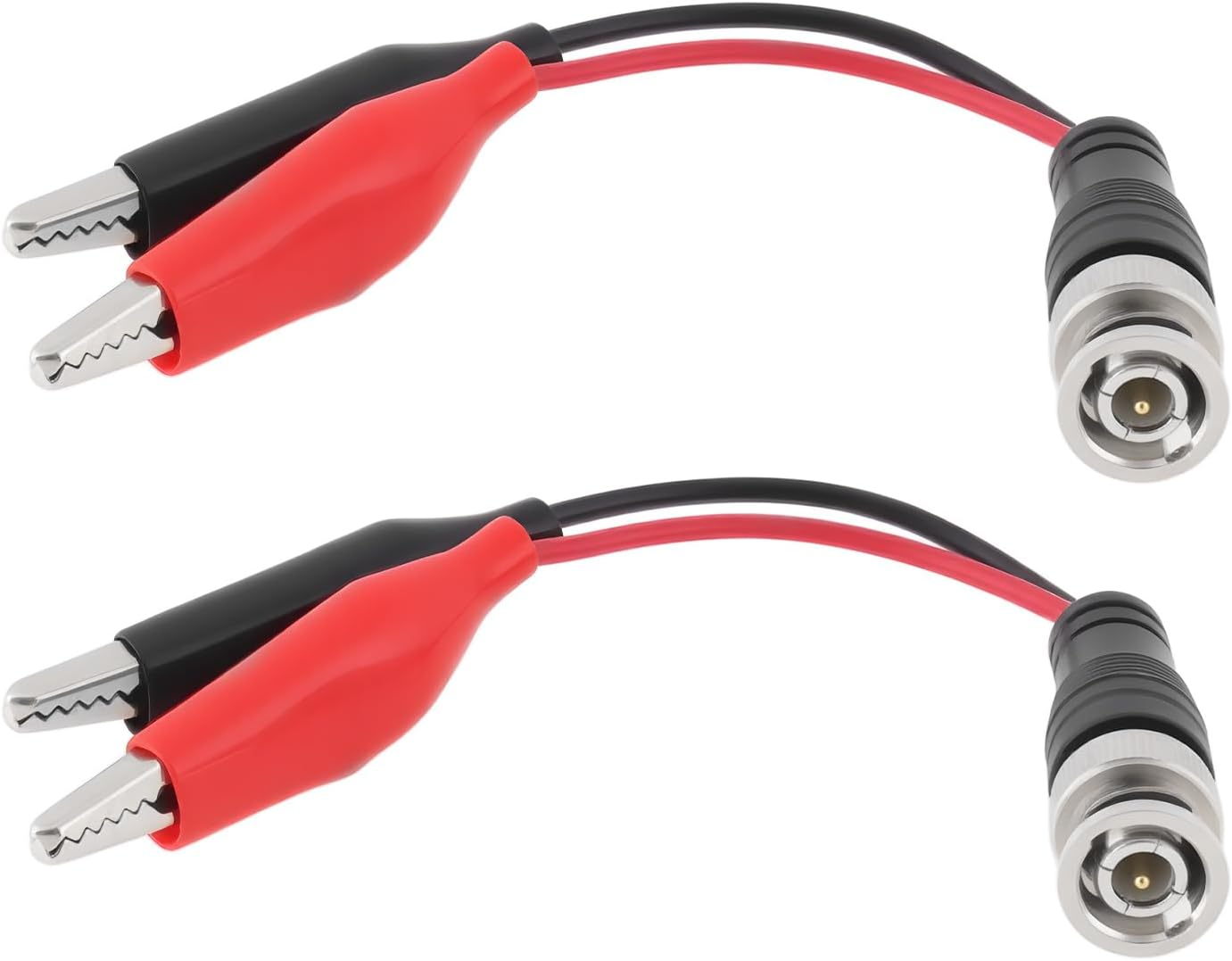 2Pcs BNC Male to Alligator Clip Test Leads 30VAC/60VDC 5A BNC Test Cable for Multimeter Video Surveillance, 170Mm image number 3