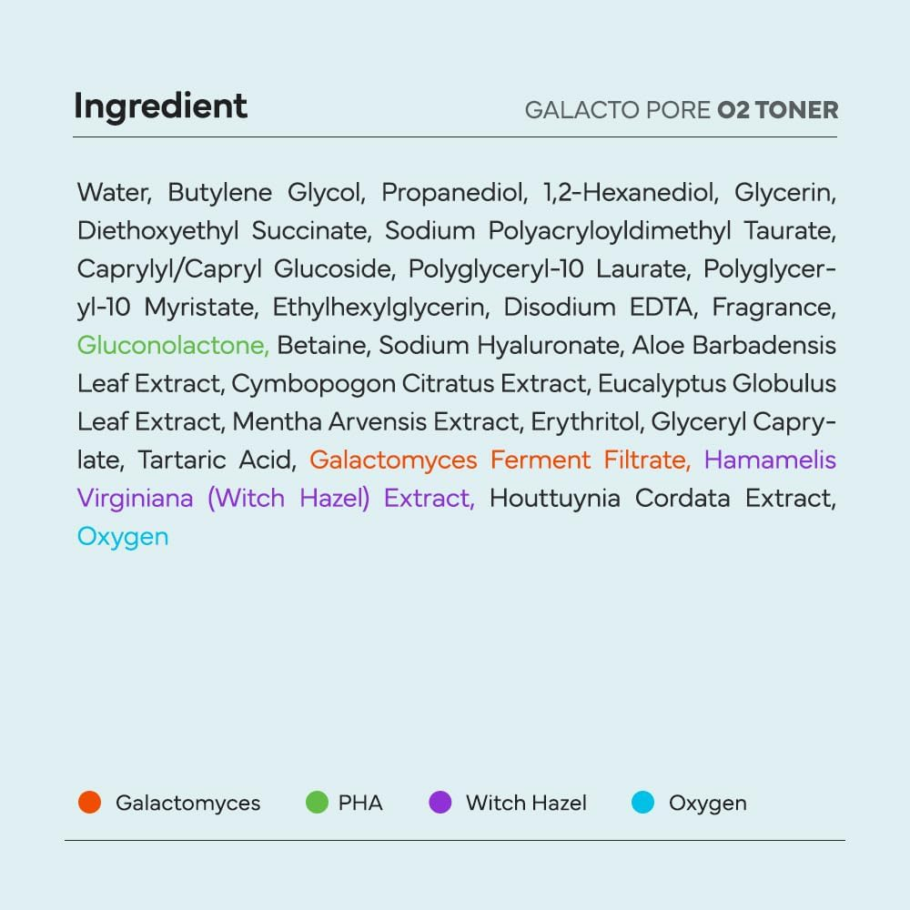 SAM'U Galacto Pore O2 Toner, Exfoliating & Pore-Tightening, Oxygen Bubble Galactomyces Toner, Hydrating for Sebum Control & Suitable for All Skin Types, Korean Toners, 150Ml image number 1