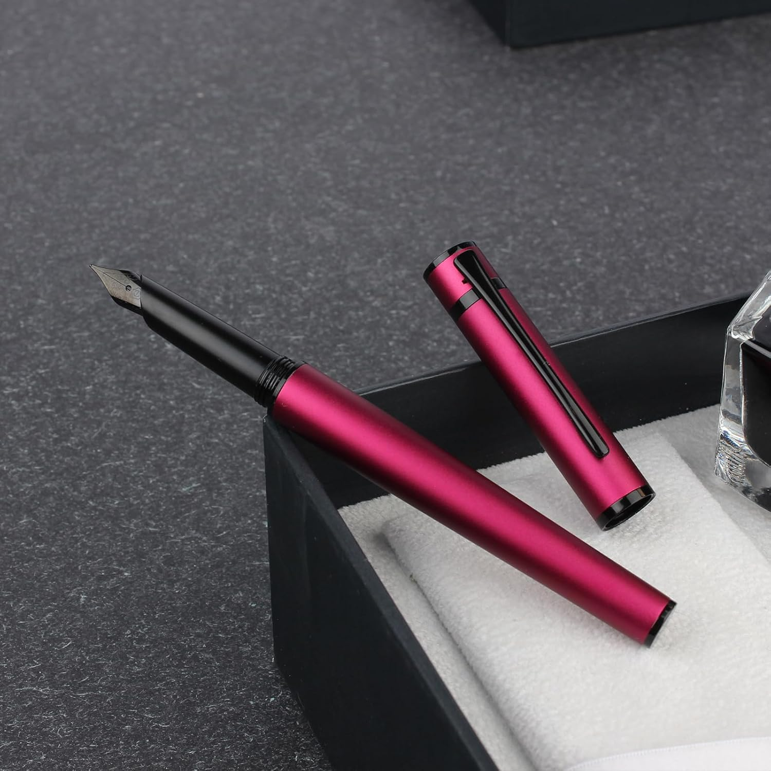 Iridium 0.5Mm Designer Nib Fountain Pen, Screw Cap, Free Ink Converter, Black Trim image number 1