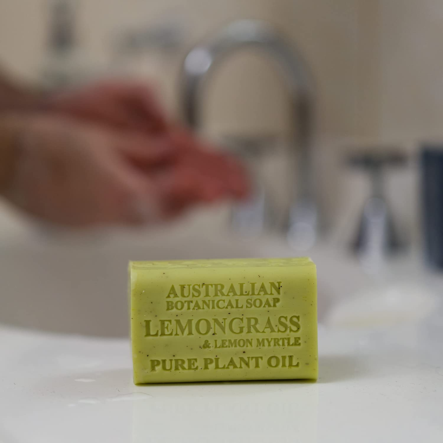 Australian Botanical Soap, 8 X 200G Natural Triple Milled Soap Bar Pack (Lemongrass & Lemon Myrtle)