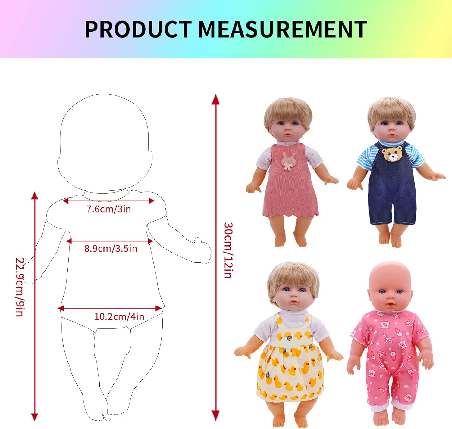 Girl Doll Clothes and Accessories - 12 Sets Doll Clothes for 12 Inch Dolls, Alive-Baby Doll Clothes Dress Pajamas Swimsuits, Lovely Baby Doll Outfits Accessories for Christmas Birthday for Little Girl