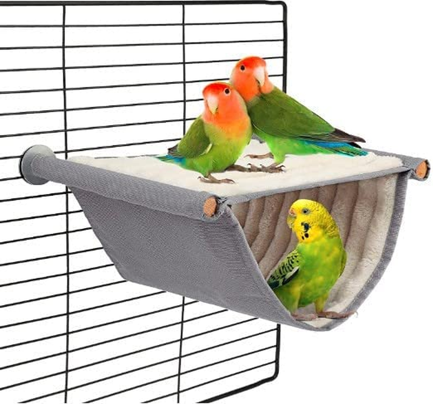 Suspended Hammock Plush Shed Swing Cave Cabin, Warm Bird Nest Bed, Hanging Hammock Snuggle Hut Parrot House image number 3