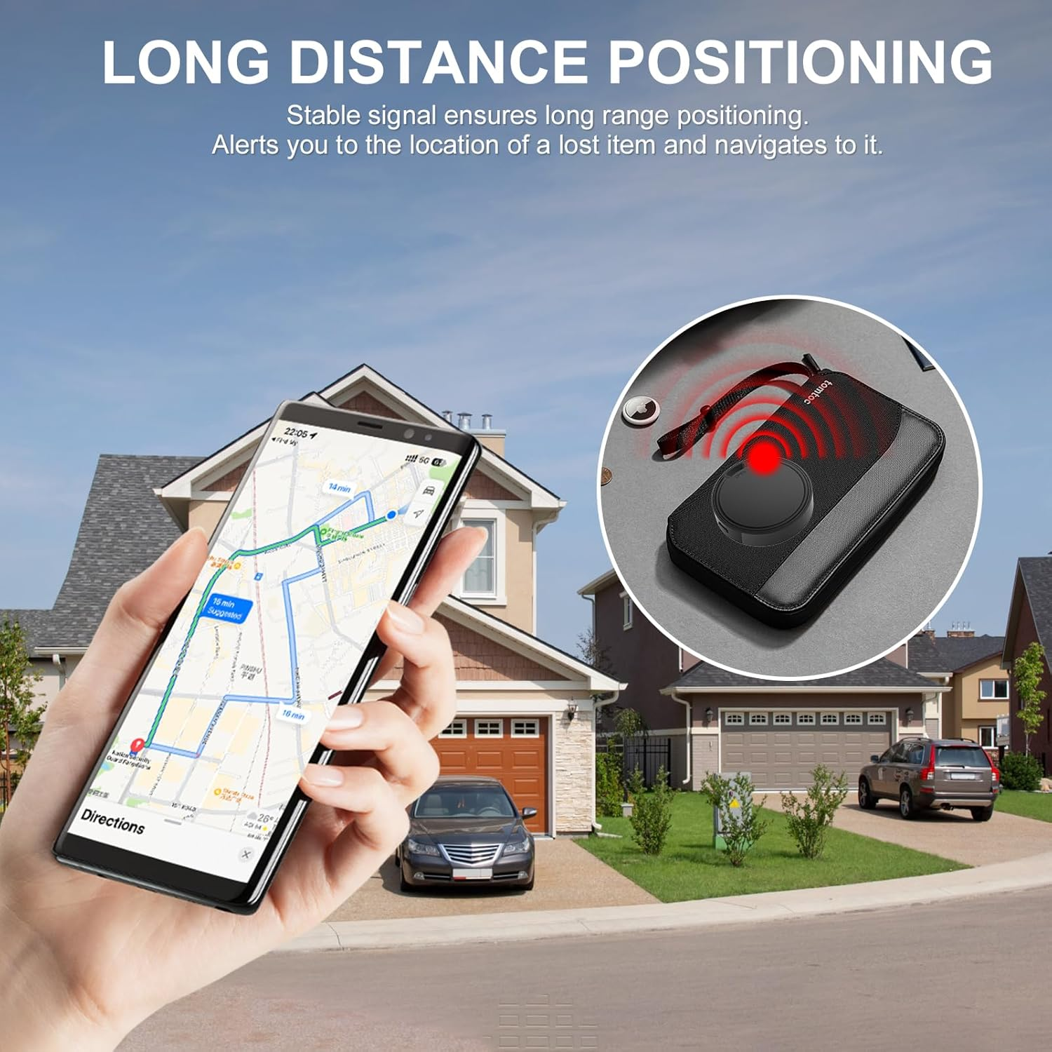 Poat Air Tracker Tag for Android, Smart Tag Luggage Works with Google Find My Device & Find Hub, Bluetooth Item Finder, Replaceable Battery, Waterproof, Item Finder for Keys, Luggage, Wallets & Pets image number 1