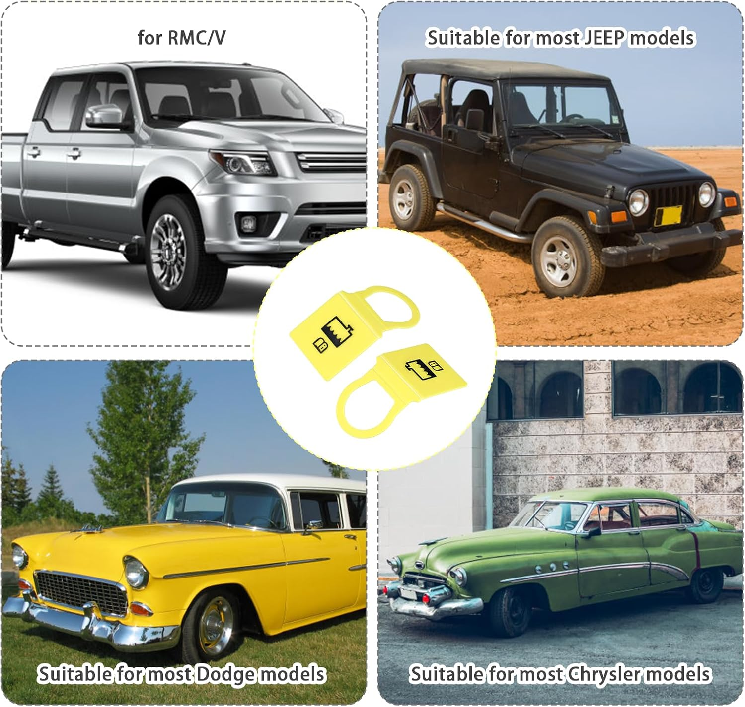 2Pcs Engine Coolant Reservoir Cap, Coolant Cap Replacement Radiator Recovery Overflow Tank Cap Tight Sealing Car Accessories Compatible with Jeep Chrysler Dodge Ram image number 5