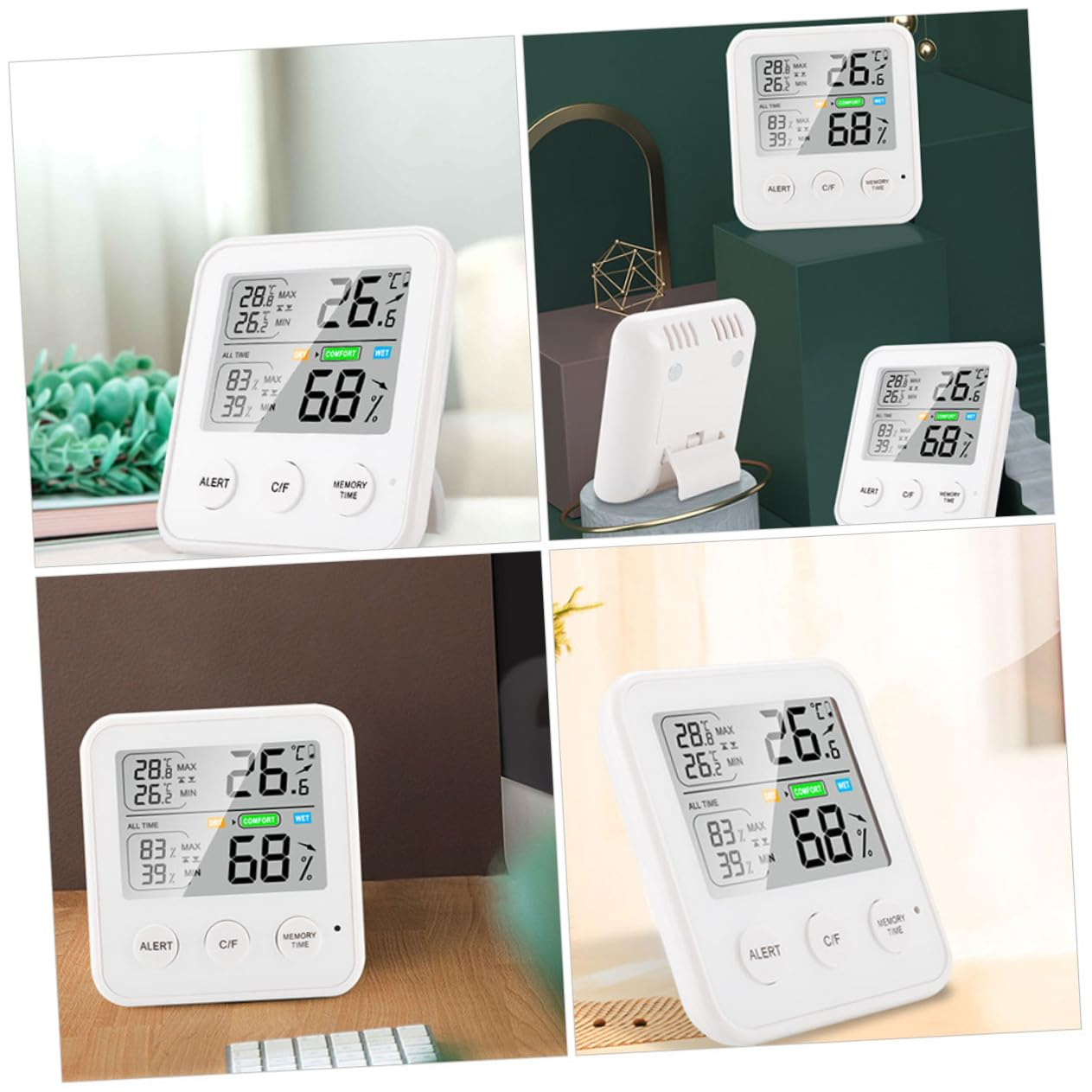 Mipcase Digital Temperature Humidity Monitor Indoor Hygrometer for Home and Baby Room High Precision Temperature Gauge Portable Electronic Humidity Measuring Gauge