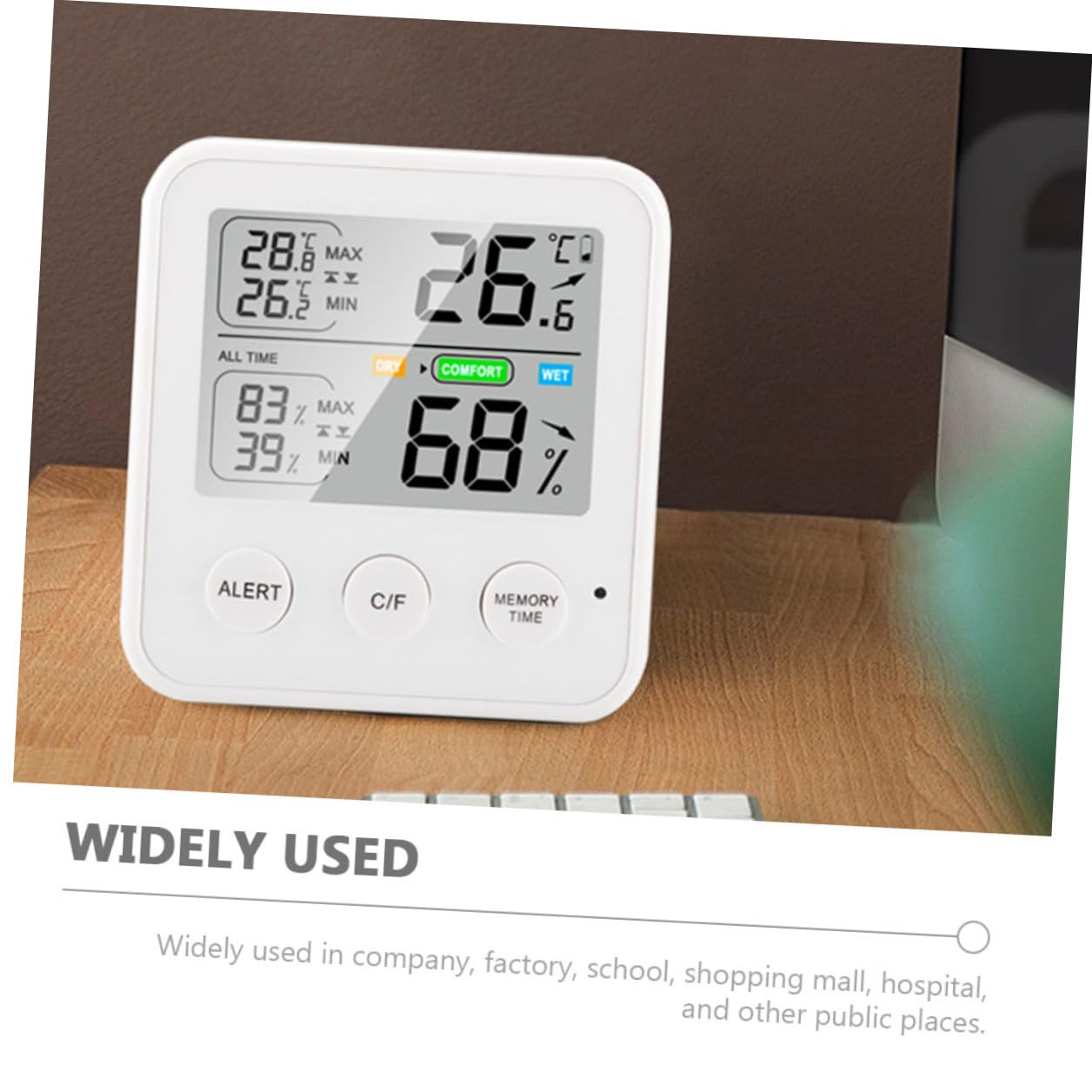 GANAZONO High Precision Digital Hygrometer Temperature Measuring Tool for Home and Compact Indoor Thermohygrometer with Easy Installation and Stable Accurate Humidity Gauge Multifunctional image number 6