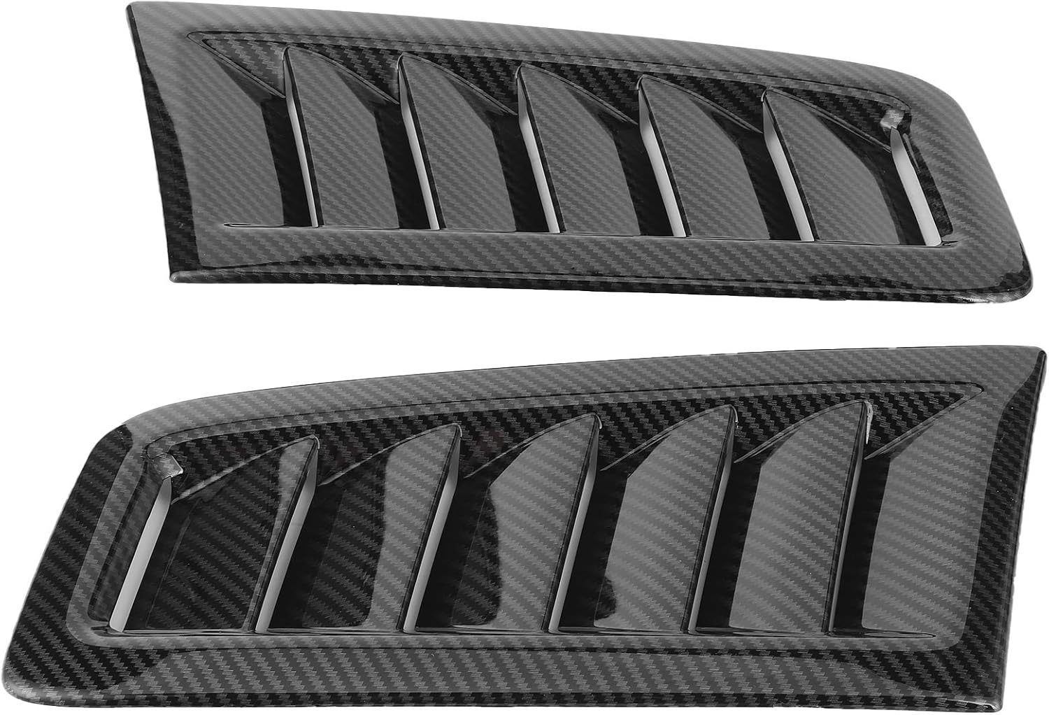 Car Bonnet Vents, Carbon Fiber Hood Universal Car Front Bonnet Engine Hood Vents Car Air Vent Cover for Rs Mk2 Style Bonnet Vent Rs Style Car Front Vent Exterior Car Part(Carbon Fiber)