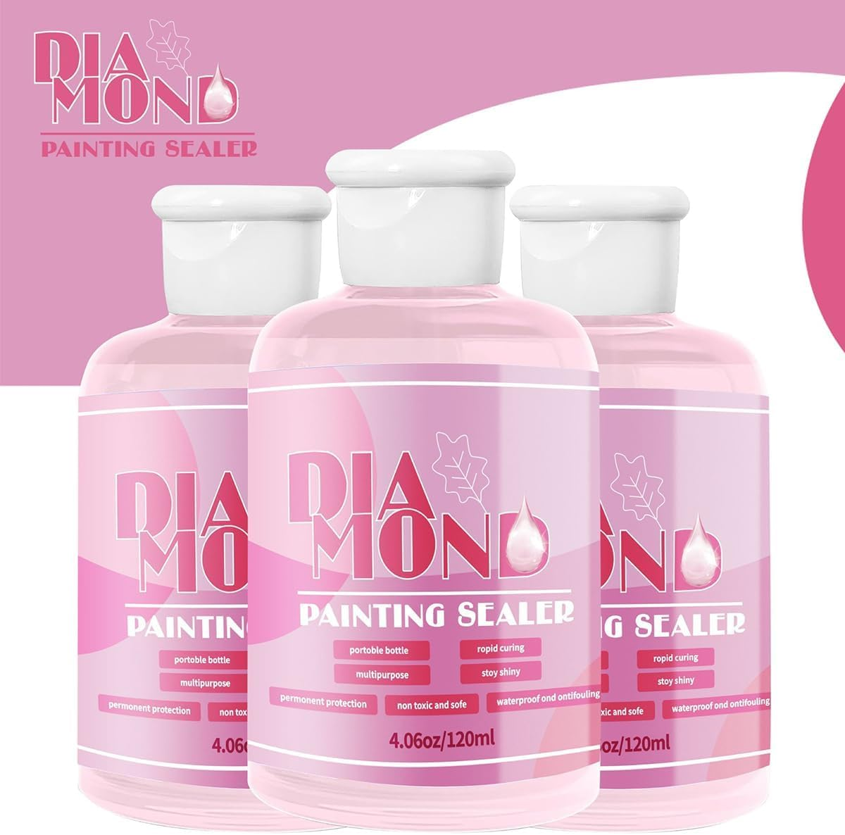 Diamond Painting Sealer & Glue Kit 2-Pack 240Ml with Silicone Brush &ndash; Acid-Free Clear Finish, High Gloss Permanent Hold for Diamond Art, Puzzles, Crafts &ndash; Safe for Adults & Kids image number 5