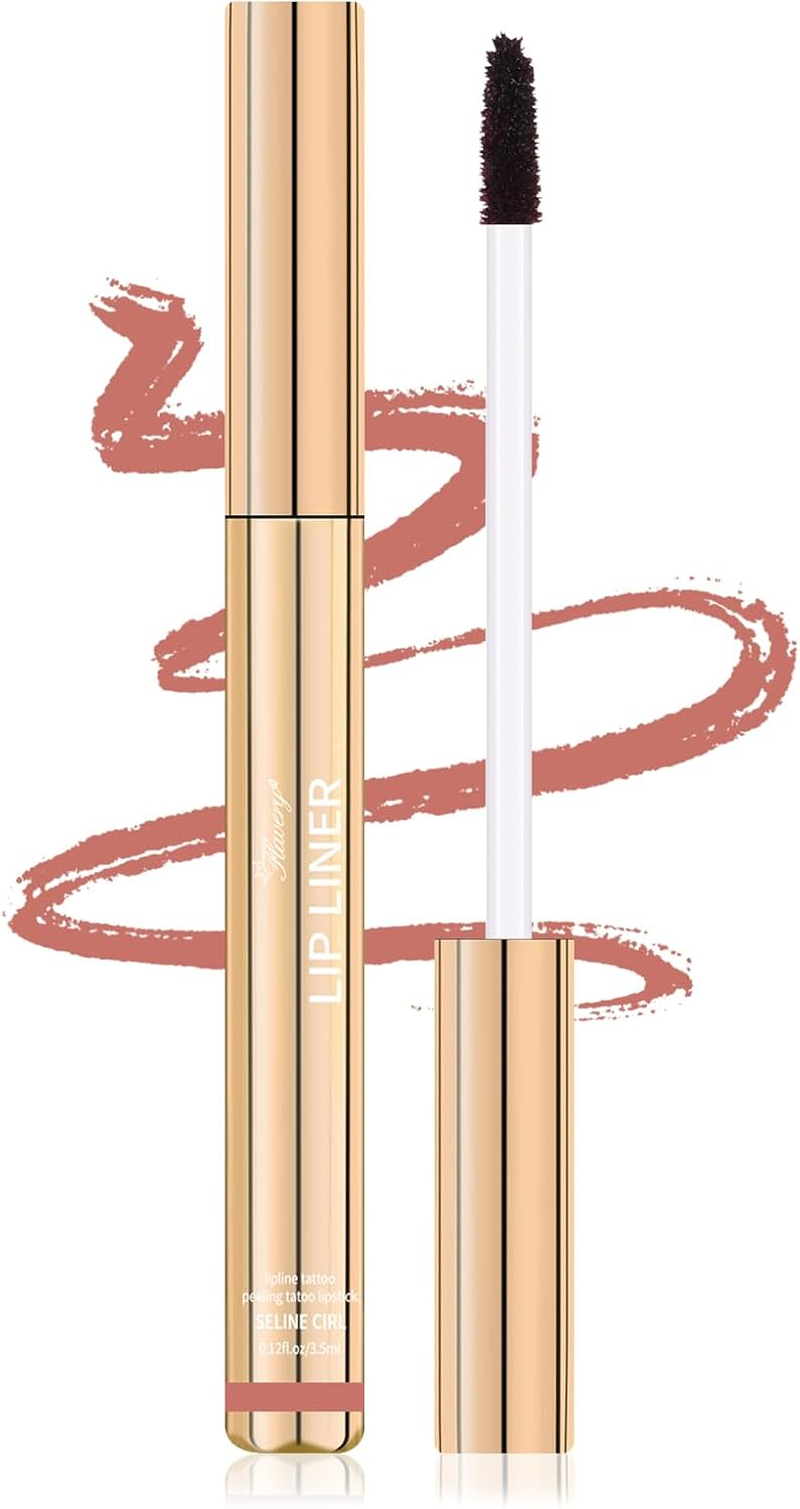 YBUETE Lip Liner Stain Peel Off, Waterproof Non-Fading Peel off Lip Liner, Transfer-Proof Matte Finish Lipstick Tattoo, Highly Pigmented Magic Color Tint, Stay on All Day Non-Stick Cup for Women