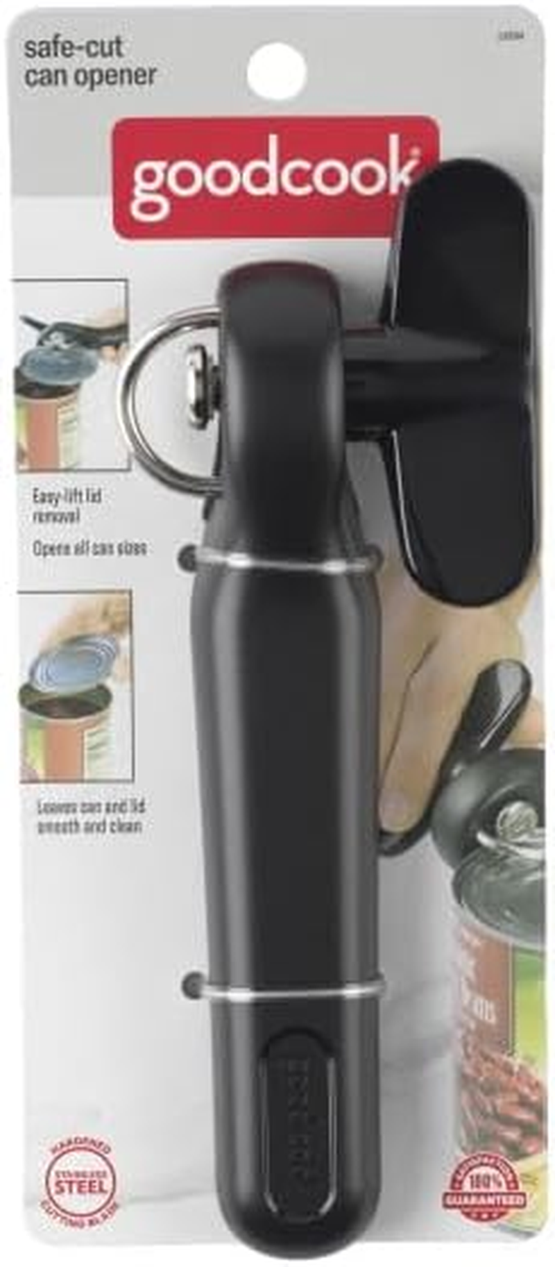 Good Cook Can Opener, Safe Cut Manual Can Opener, No Sharp Can Edges, Black image number 4