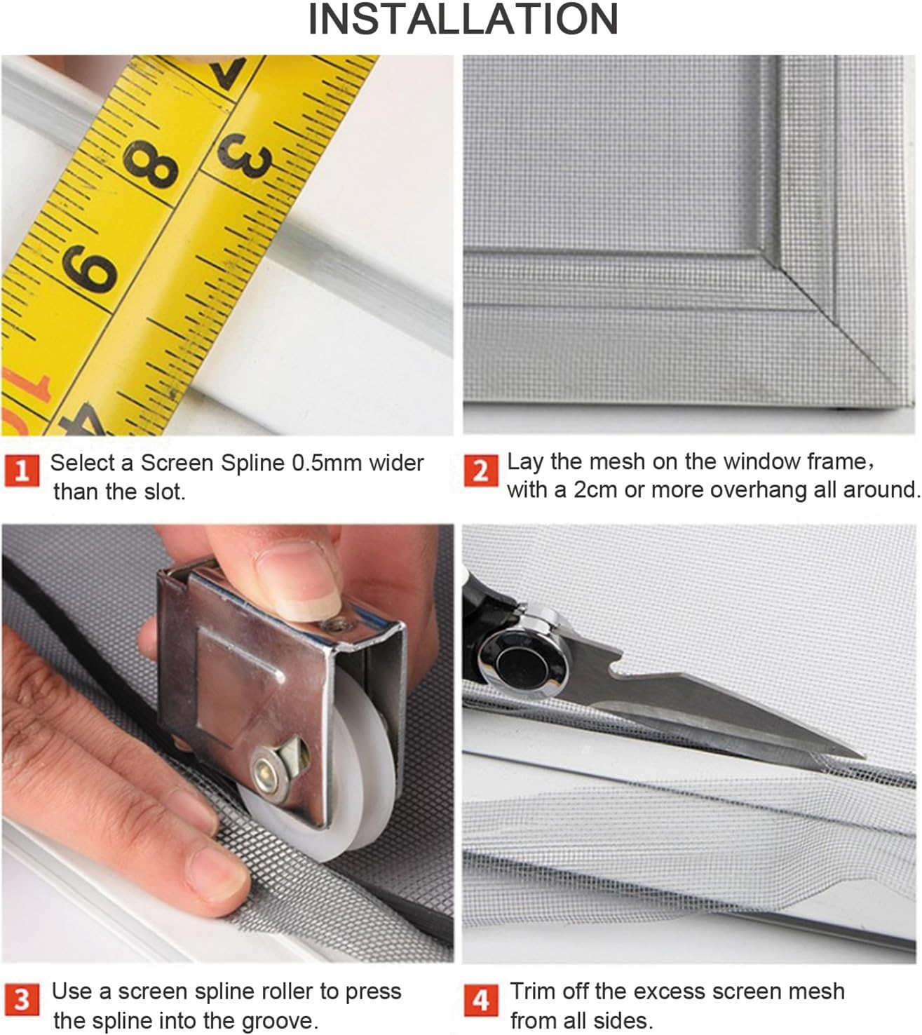 ACEBON 30 Metres Diameter 3.0 Mm Rubber Piping Tape for Fly Screen Mosquito Screen Insect Screen Replacement Part Accessories image number 2