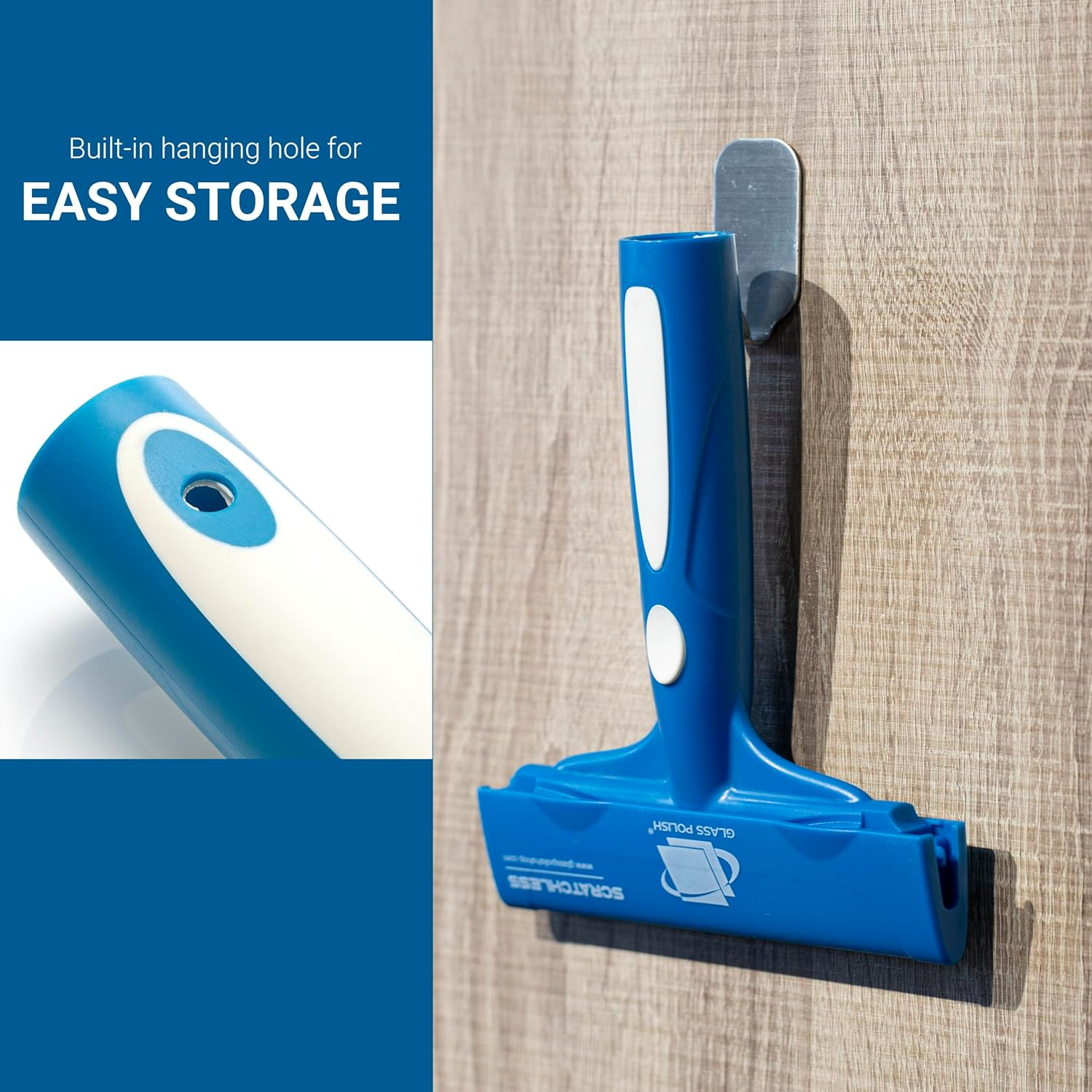 GLASS POLISH 150Mm Scraper with Double-Edged Stainless Steel Blade, Professional SCRATCHLESS Glass Scraper for Windows, Tiles, Floors, Stove Tops, and Any Hard Smooth Surfaces image number 6