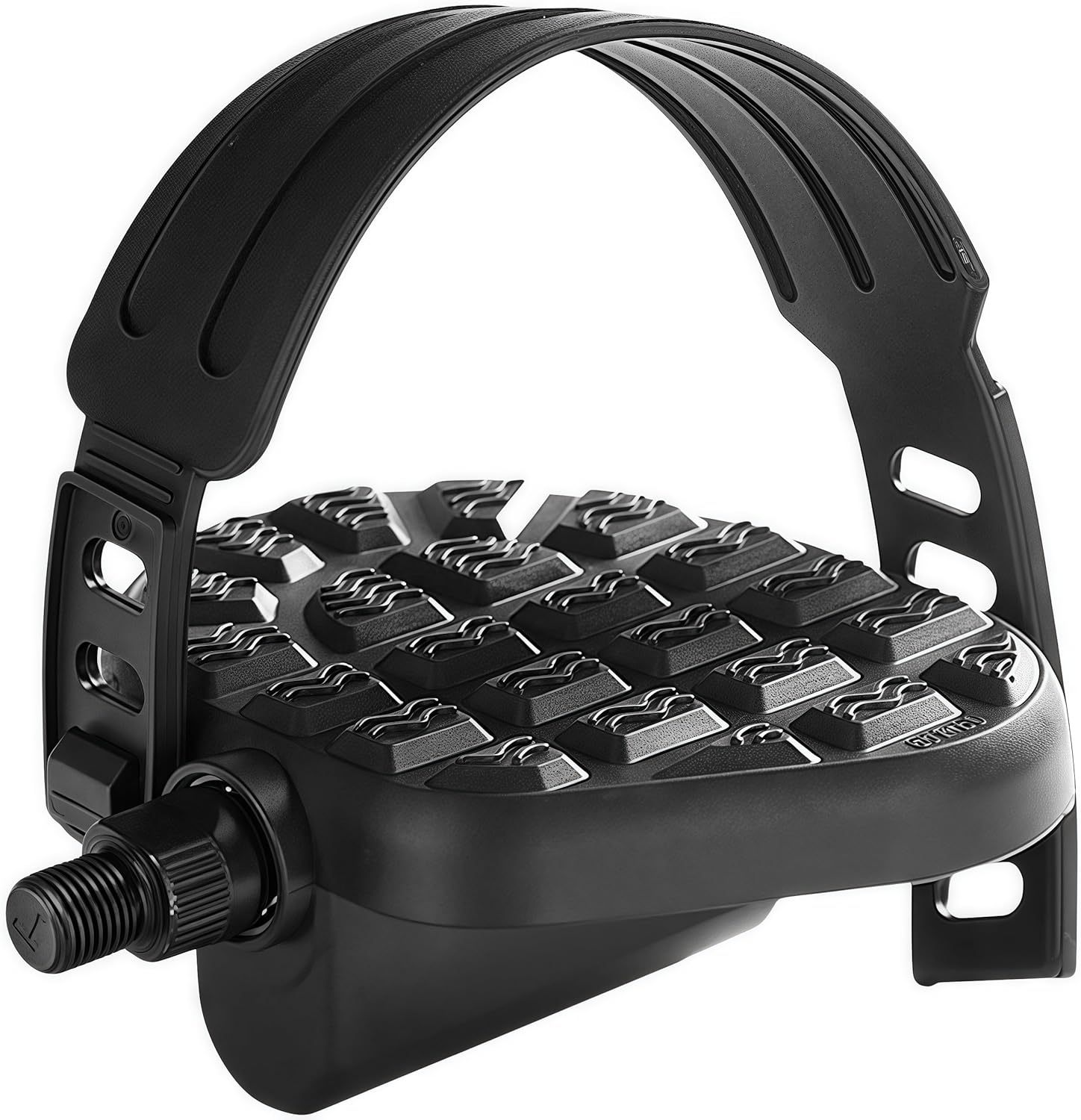 Replacement Exercise Bike Pedals, Heavy-Duty Stationary Spin Cycling Pedals with Durable PVC Straps,9/16 Spindle Bicycle Pedal, for Indoor Stationary Bike, Spin Bike, Recumbent, Exerciser Bicycle image number 3