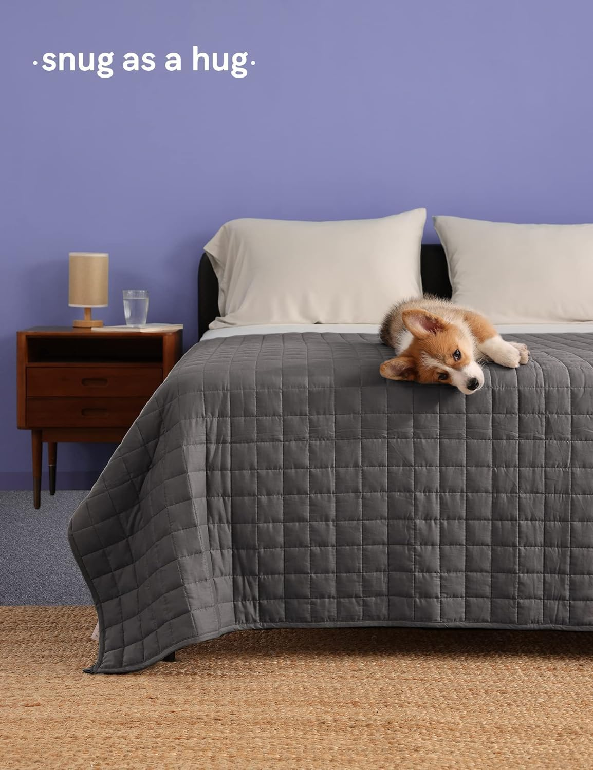 Ynm Exclusive Cotton Weighted Blanket, Fall Asleep Faster and Sleep Better, 100% Oeko-Tex Certified Cotton with Glass Beads, Heavy Bed Blanket for One Person of 75~80Kg (152Cmx203Cm, 7.7Kg, Dark Grey)