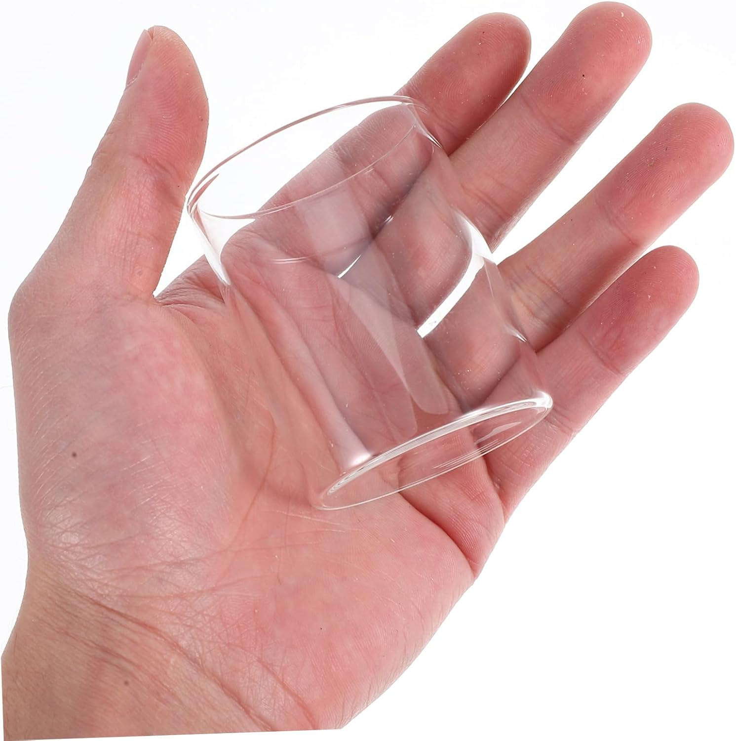 CORHAD Glass Candle Holder Windproof Shade Elegant Transparent Design for Home Wedding and Party Decoration for Jar Candles image number 2