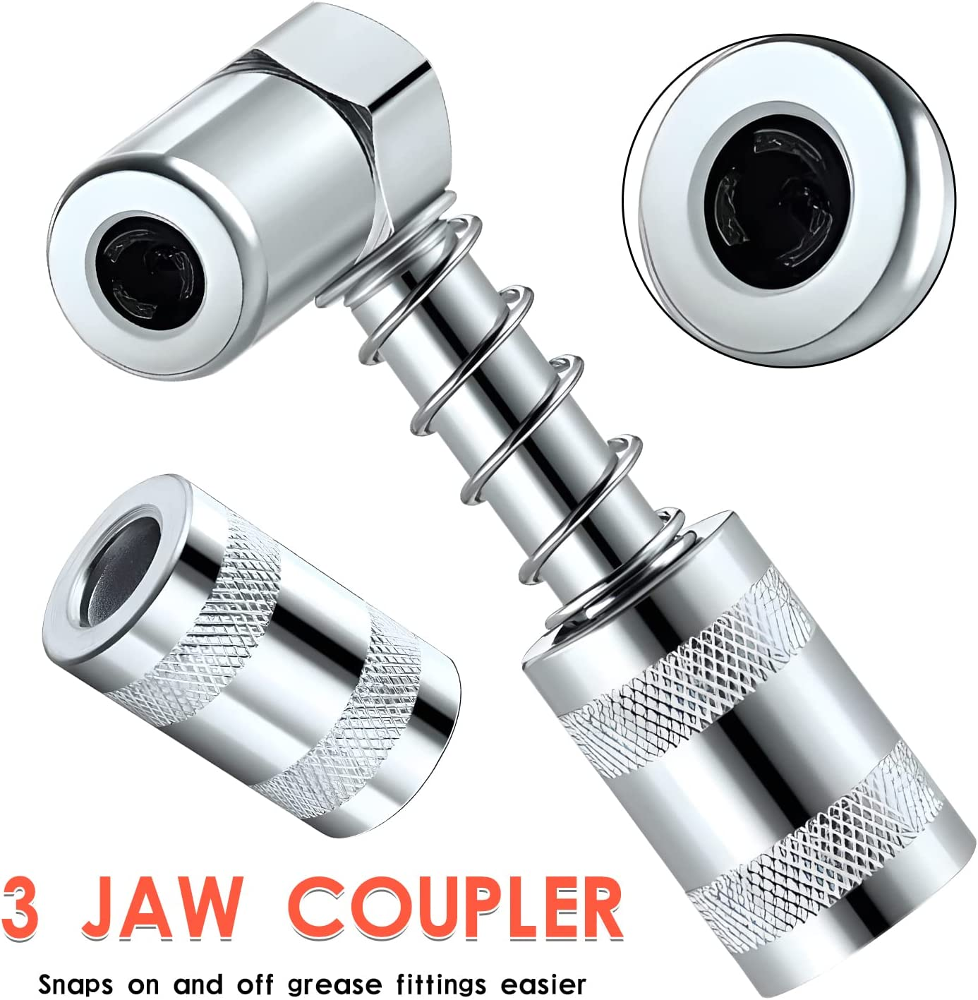 Grease Nozzle Grease,90 Degree Grease Gun Coupler with Sleeve 3 Grease Tool Grease Gun Accessory image number 4