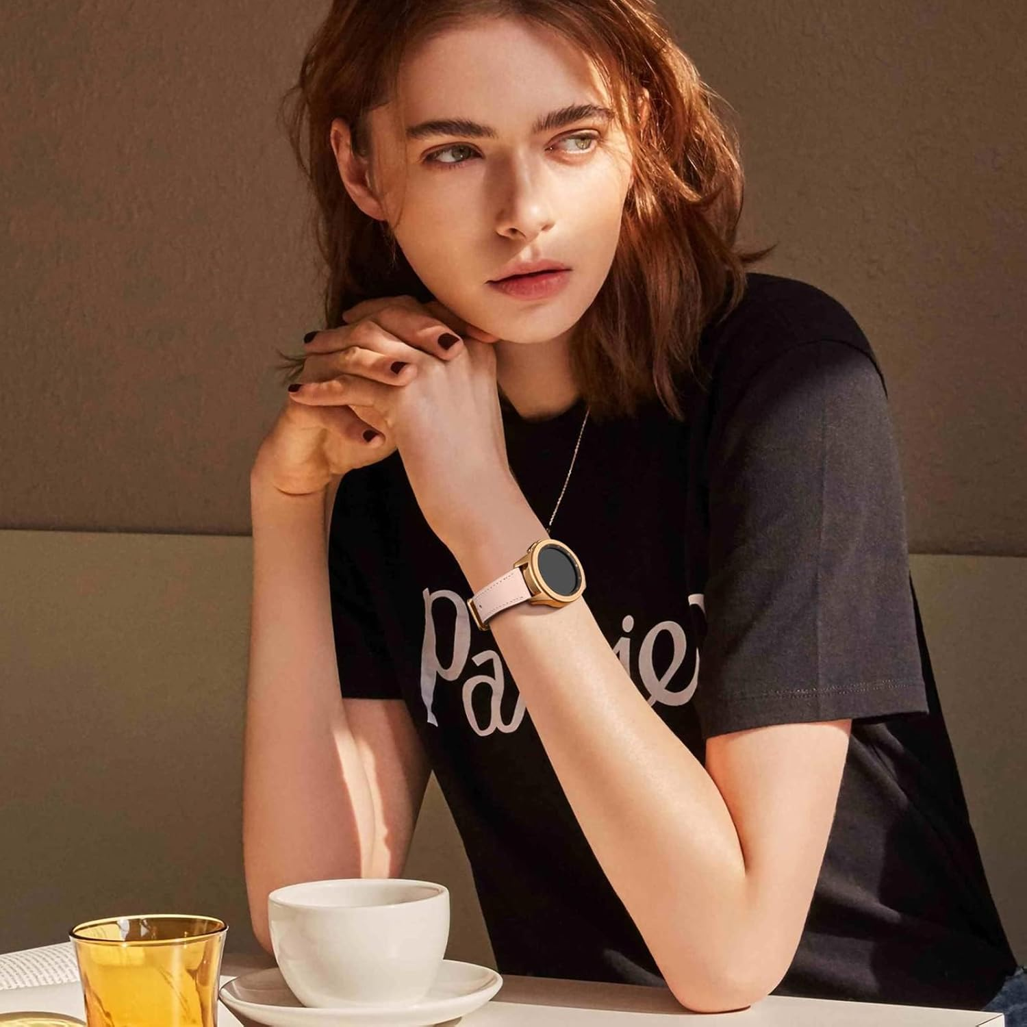 Getino Leather Bands Compatible with Samsung Galaxy Watch 7 FE 6 5 4 Band 40Mm 44Mm/Watch 5 Pro Band 45Mm/Galaxy 6 Classic 43Mm 47Mm, Top Grain Genuine Leather 20Mm Watch Strap Women Men - Navy image number 7