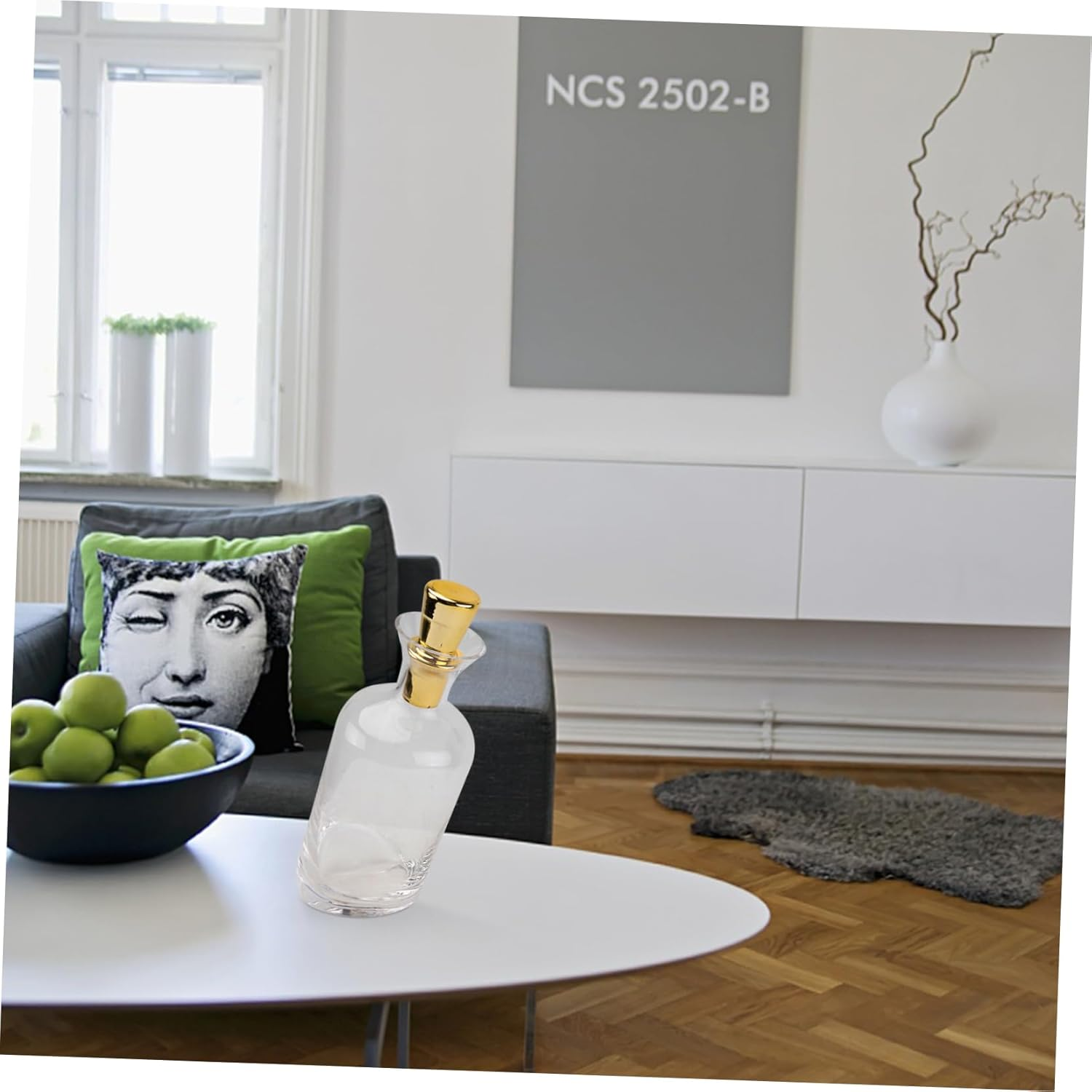 FUNOMOCYA Unique Stand Crystal Wine Flask Gold Lid Stylish Decanter for Barware for Drinkers image number 3