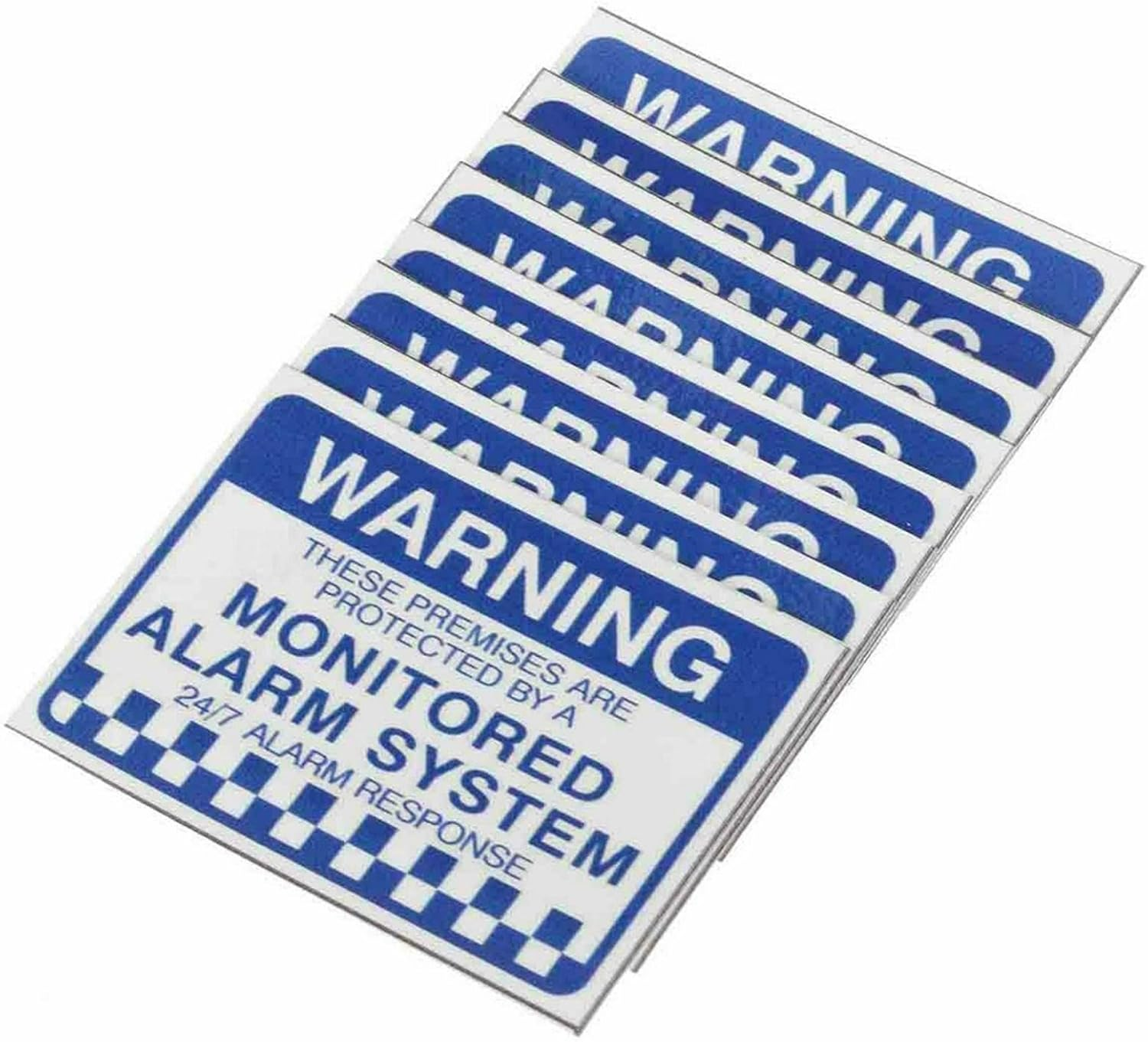 8Pcs Waterproof Warning Security Stickers Monitored Alarm System Self Adhesive Warning Monitored Alarm Stickers, Alar-Ms Warnings Security Sticker Signs for Shop Home image number 2
