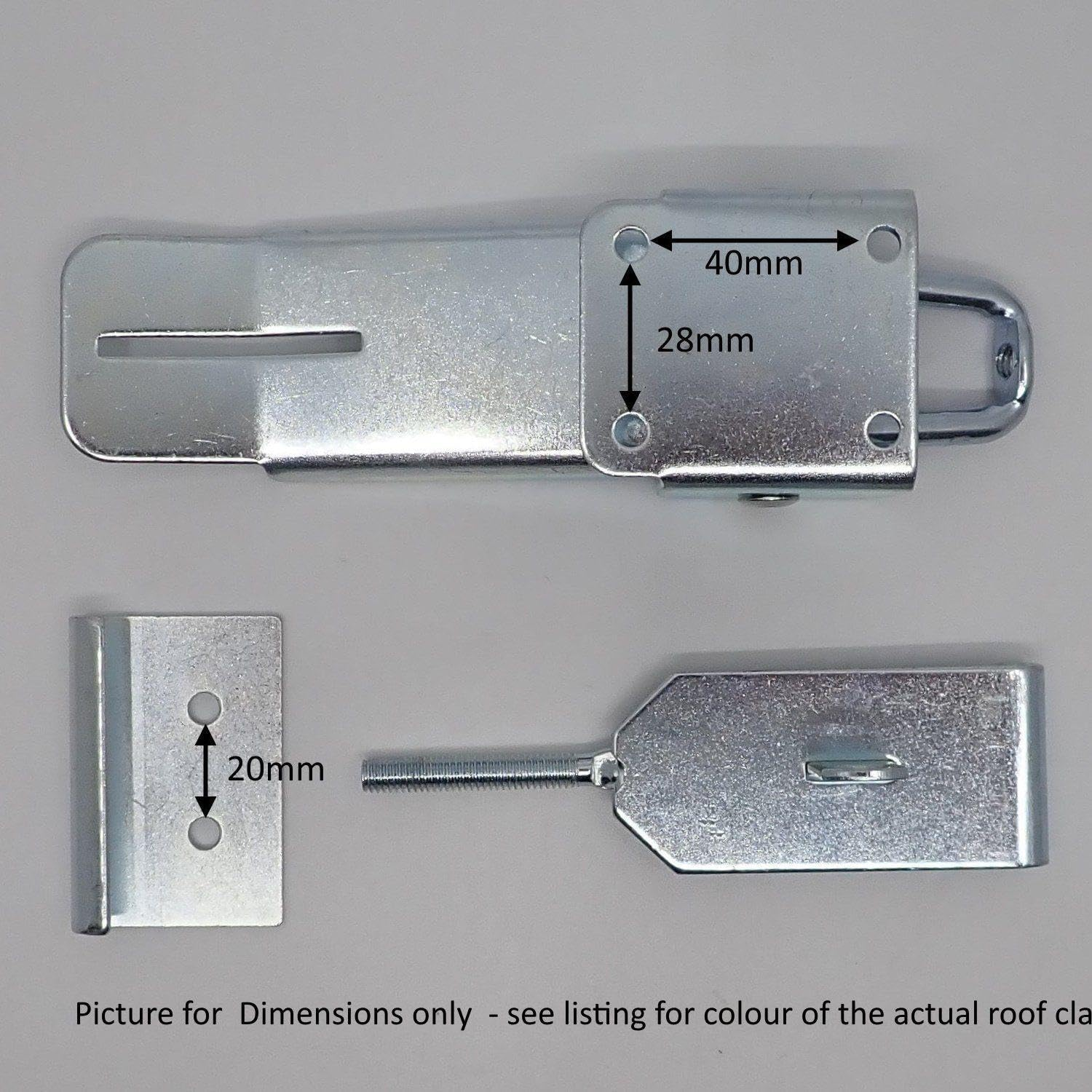 Camper Poptop Roof Clamp Galvanised - White image number 1