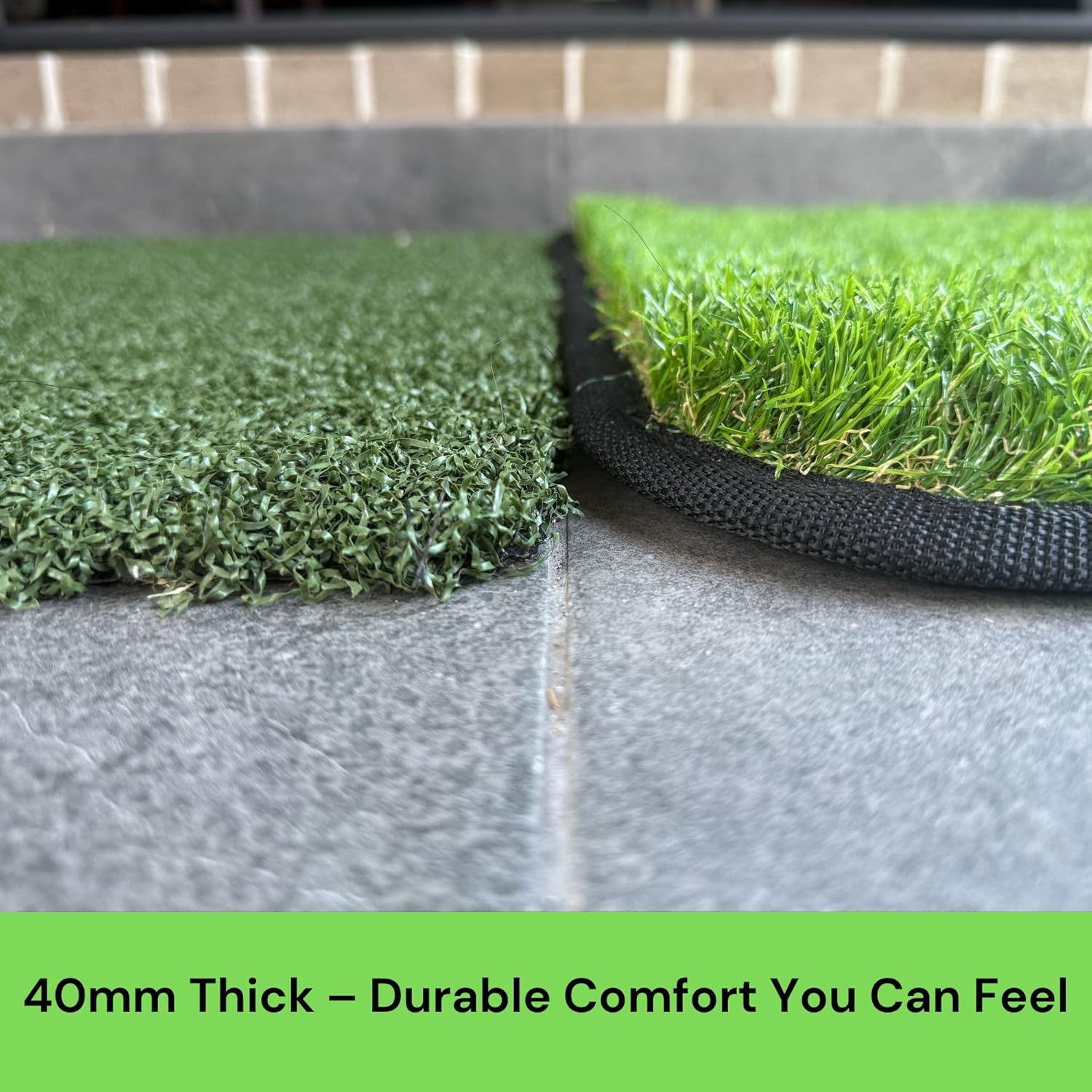 Mattitude Outdoor Dust-Off Mat - Artifical Grass 40Mm Pile Turf Dirt Trapper, Weatherproof, Non-Slip, Washable & Easy Clean - for Home Entryway, Garage, Camping, Caravan 80Cm X 50Cm (Medium) image number 3