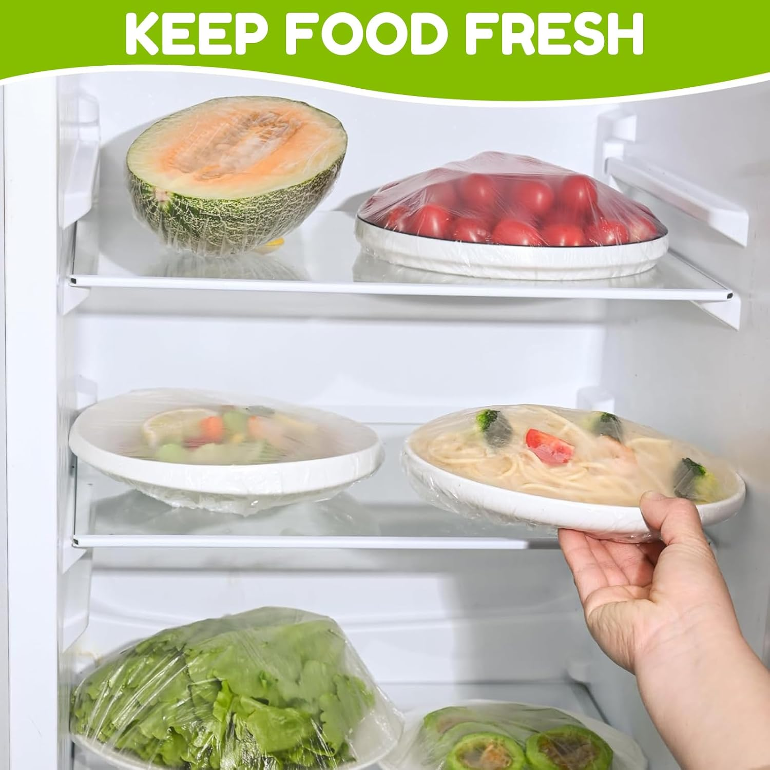 200 Pack Reusable Bowl Covers, Elastic Food Covers for Bowls & Bread Proofing (28Cm Max), Thickened Shower Cap-Style Dish Protectors - Microwave Safe, Keep Food Fresh for Baking, Meal Prep & Picnics image number 4