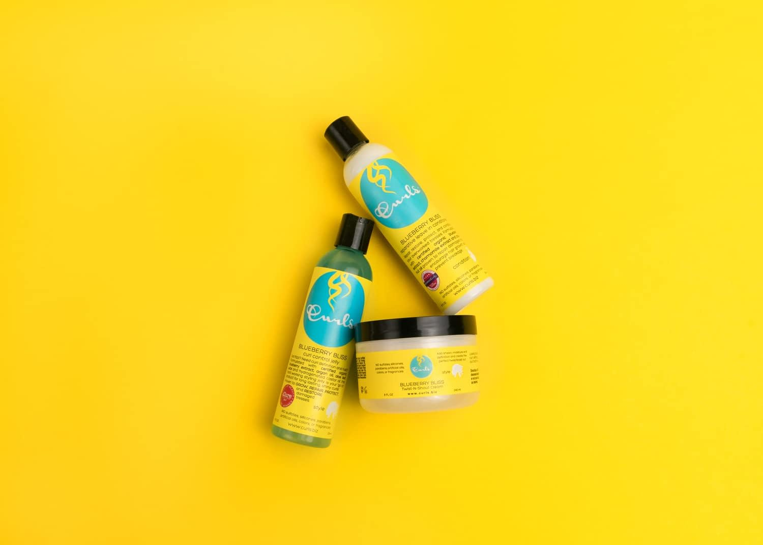 Curls Blueberry Bliss Reparative Leave in Conditioner - Repair Damage and Prevent Breakage - Encourage Hair Growth - for All Types 8 Oz image number 4