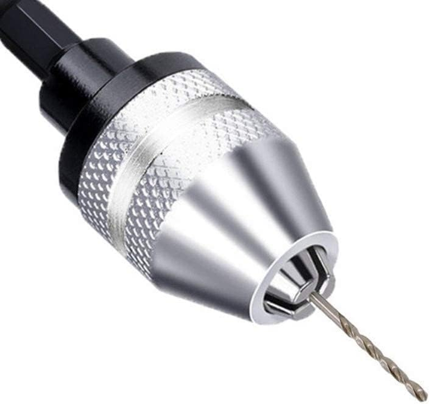 Fixinus 2 Pieces Keyless Drill Chucks - 1/4 Inch Hex Shank Drill Bit Adapter, Fast Change Converter Extension Screwdriver Drill Adapter for Impact Drill Tool, 0.3-6.5Mm image number 4