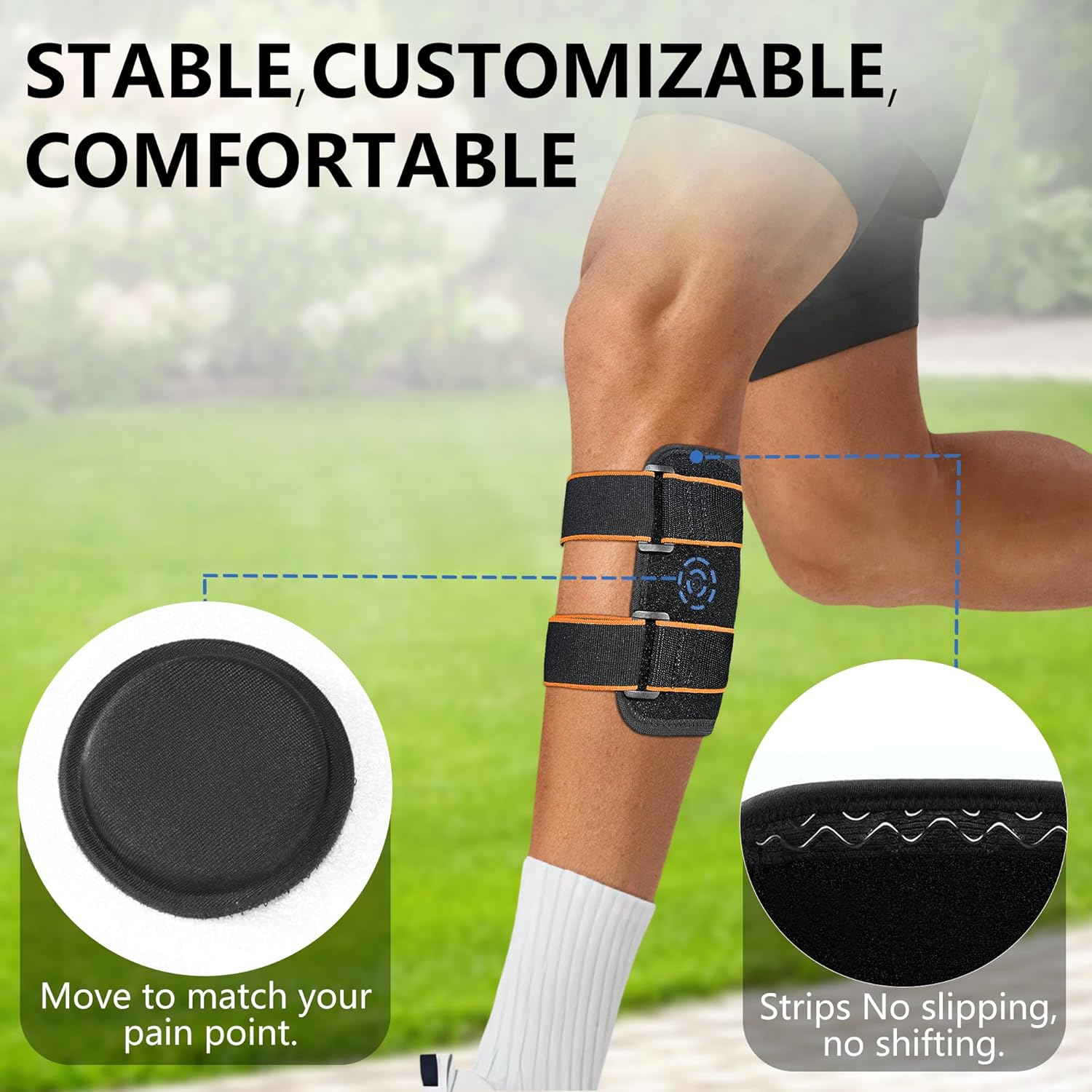 Sciatica Pain Relief Brace - Ergonomic Support Belt with Dual Anti-Slip Strips for Lower Back, Hip, Leg & Nerve Pain - Adjustable Fit for Men & Women, Black