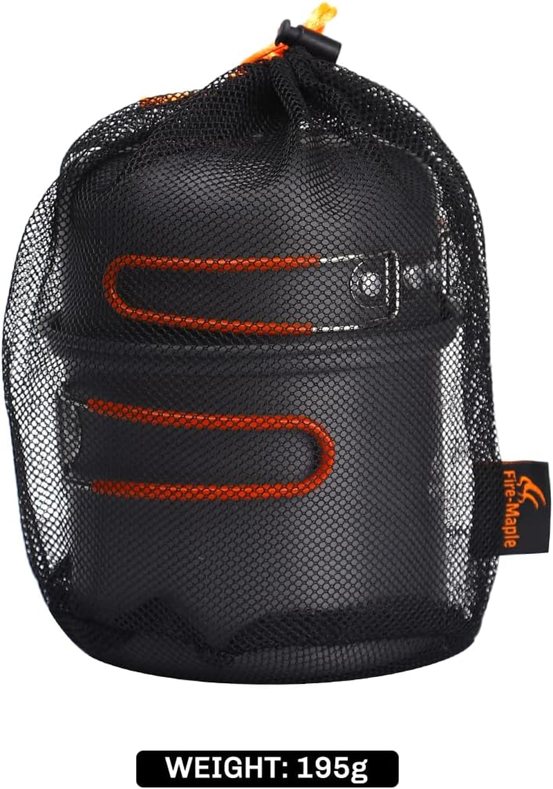 Fire-Maple Camping Pot Bowl Foldable Backpacking Cooking Set Pots for 1 Person 195G FMC-207 Ultralight Outdoor Single Cookware image number 6