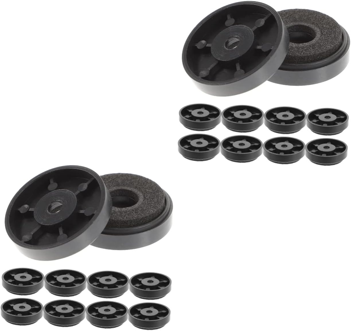 SUPVOX 10Pcs Speaker Isolation Pad and Subwoofer Isolation Feet Set, 30X8Mm Foam Vibration Dampers for Hifi Audio Equipment and Turntable Stand Noise Reduction in Home Theater