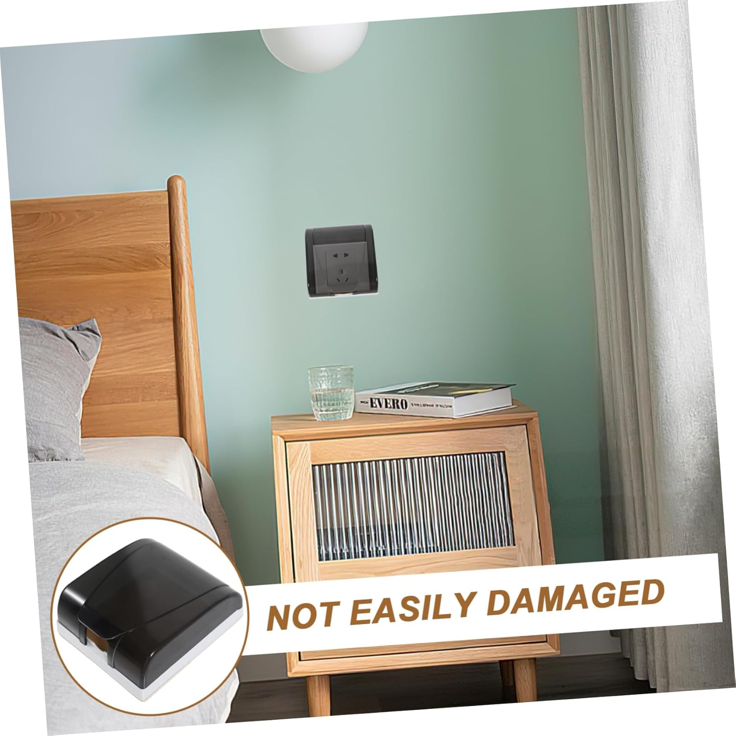 DOITOOL Socket Plug Cover Electrical Outlet Protection Box Slip Suitable for Home Office