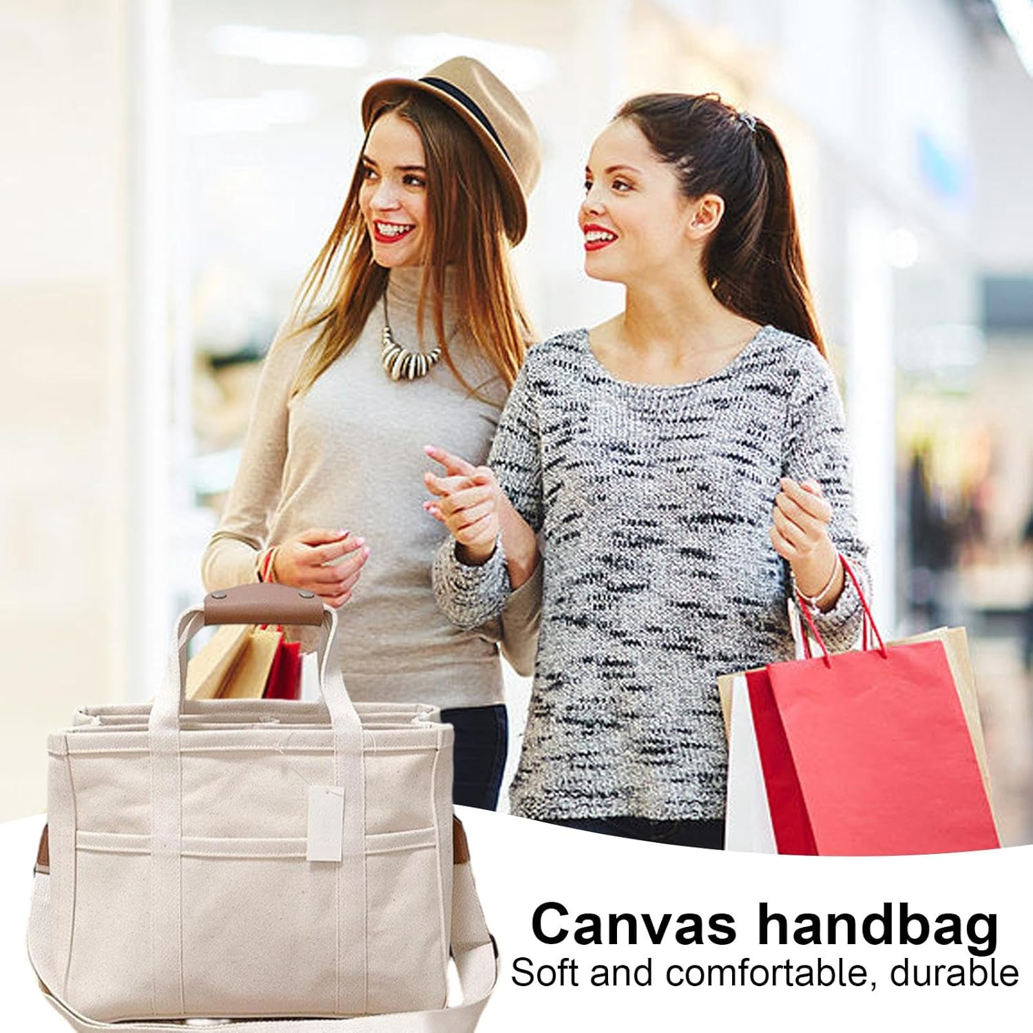 Diaper Tote Bag, Shoulder Bucket Bag, Portable Baby Travel Bag Handbags, Multifunctional Tote Bag, Canvas Baby Travel Bag Handbags, Detachable Tote Bag Nappy Bag with Adjustable Shoulder Strap For image number 1