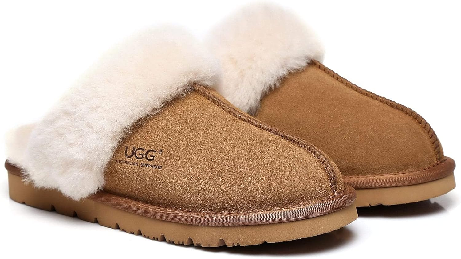 UGG Slippers Women Australian Premium Soft Sheepskin Wool Winter Slippers Thick Sole Muffin