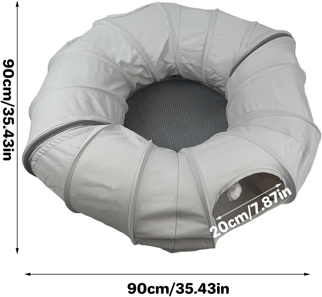 Summer Cool Cat Tunnel Breathable Cat Nest Donut Rolling Earth Dragon Four Seasons Universal Toy Nest Cat Tunnel image number 4